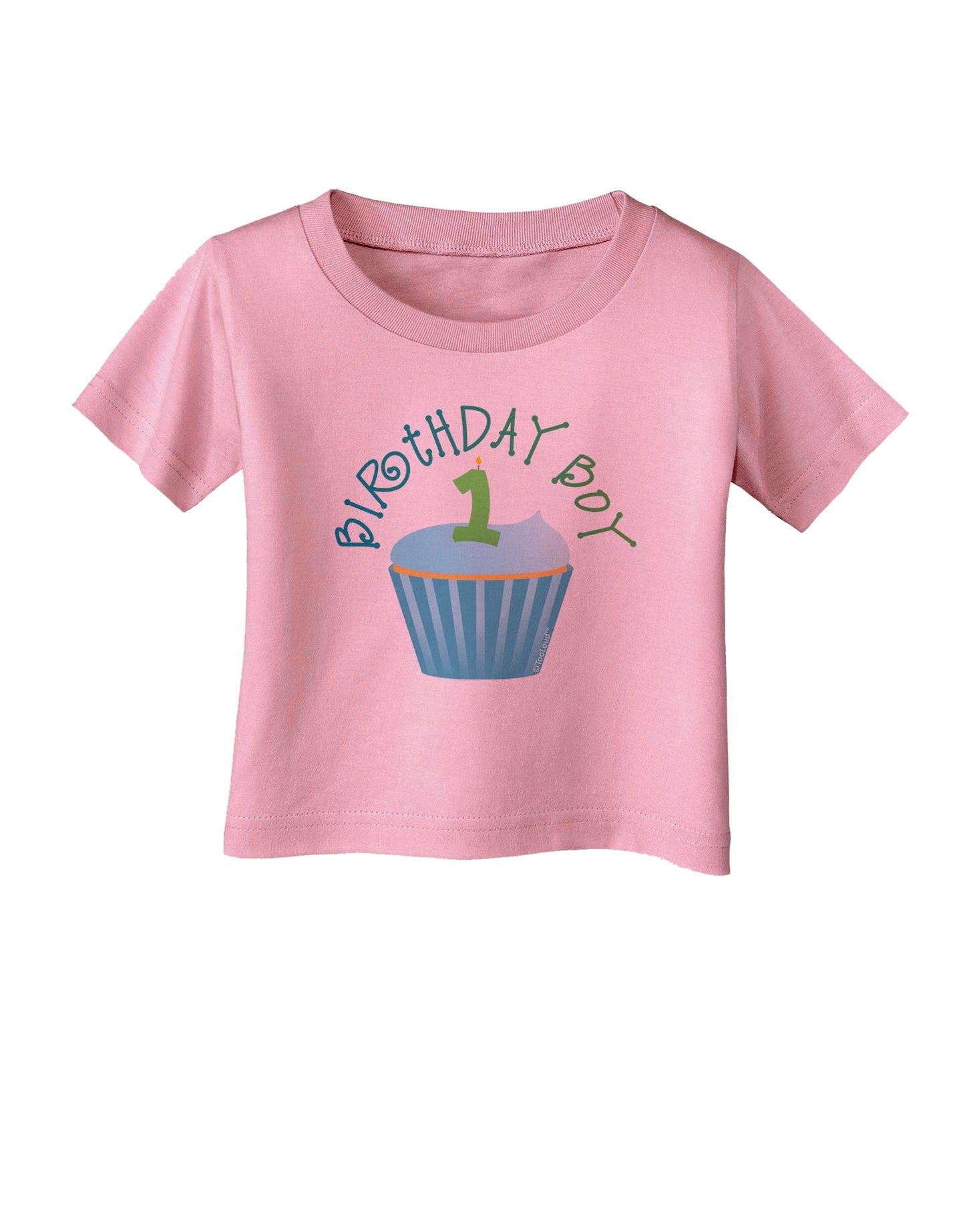 Cute First Birthday Cupcake - Birthday Boy Infant T-Shirt by TooLoud-Infant T-Shirt-TooLoud-Candy-Pink-06-Months-Davson Sales