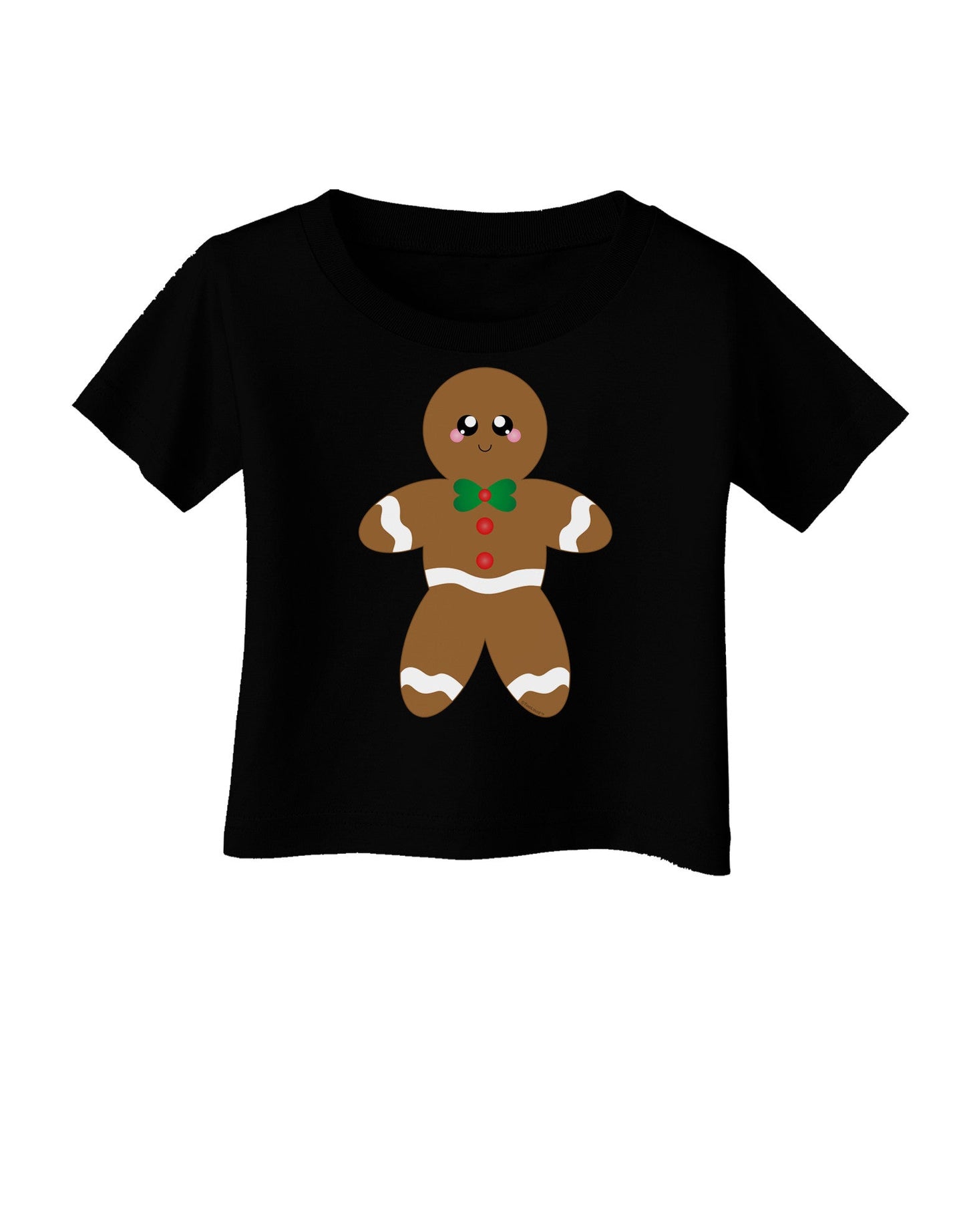 Cute Gingerbread Man Christmas Infant T-Shirt Dark-Infant T-Shirt-TooLoud-Black-06-Months-Davson Sales