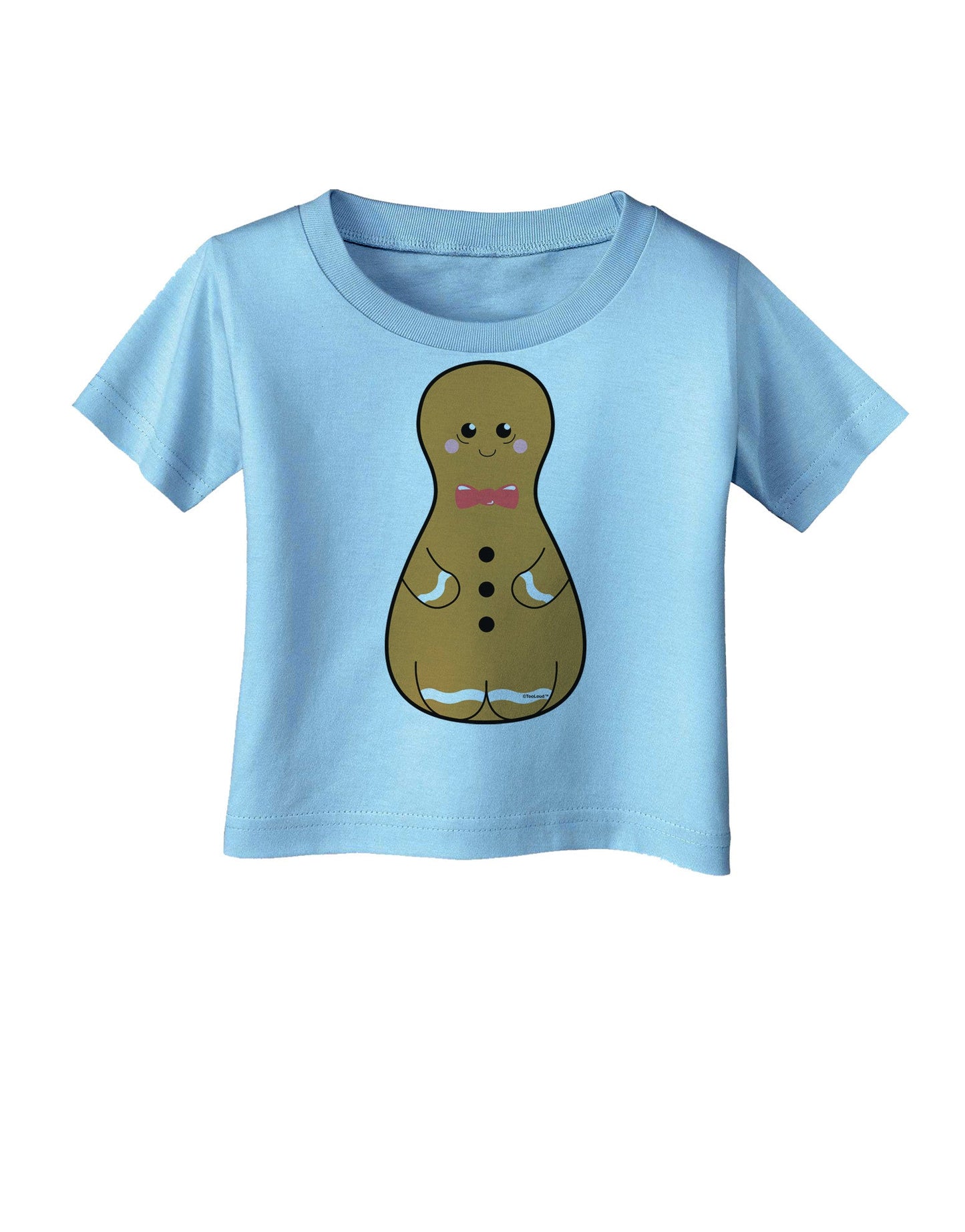 Cute Gingerbread Matryoshka Nesting Doll - Christmas Infant T-Shirt-Infant T-Shirt-TooLoud-Aquatic-Blue-06-Months-Davson Sales