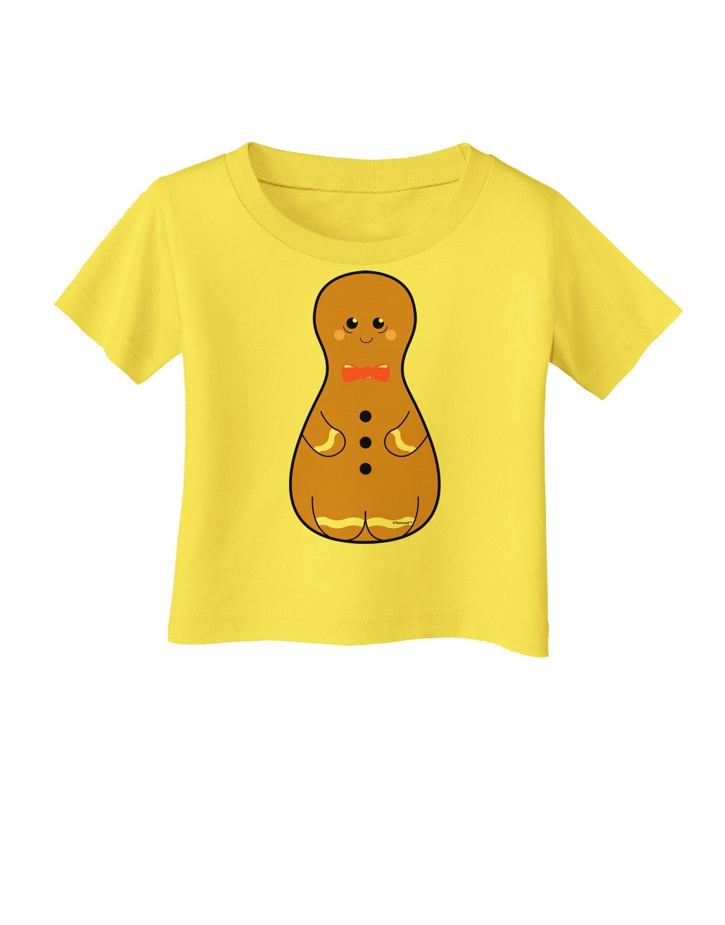 Cute Gingerbread Matryoshka Nesting Doll - Christmas Infant T-Shirt-Infant T-Shirt-TooLoud-Yellow-06-Months-Davson Sales