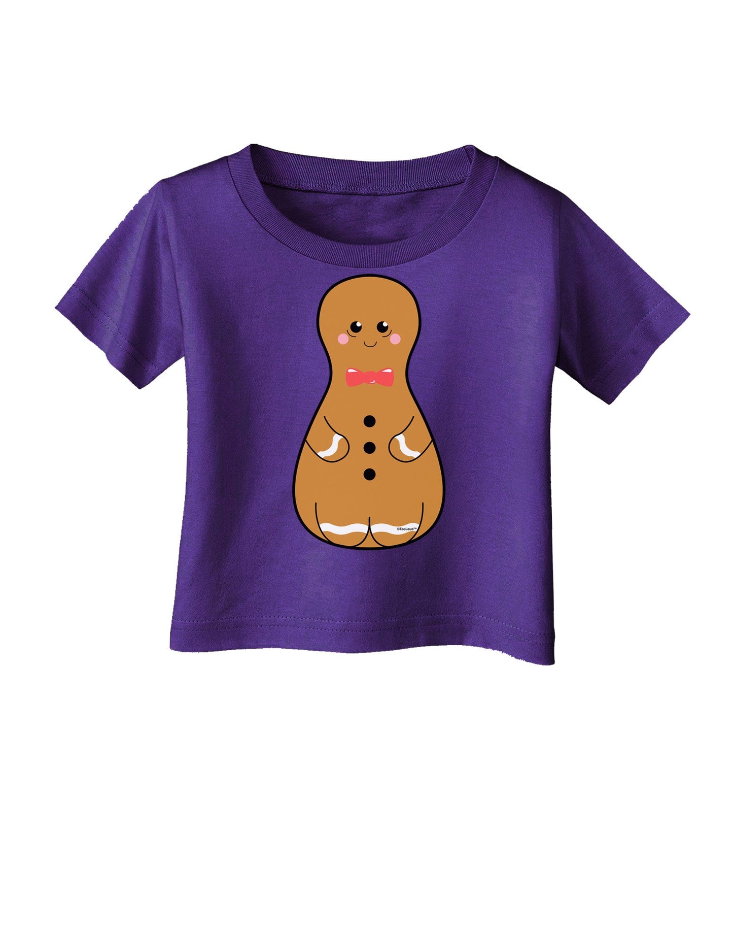 Cute Gingerbread Matryoshka Nesting Doll - Christmas Infant T-Shirt Dark-Infant T-Shirt-TooLoud-Purple-06-Months-Davson Sales