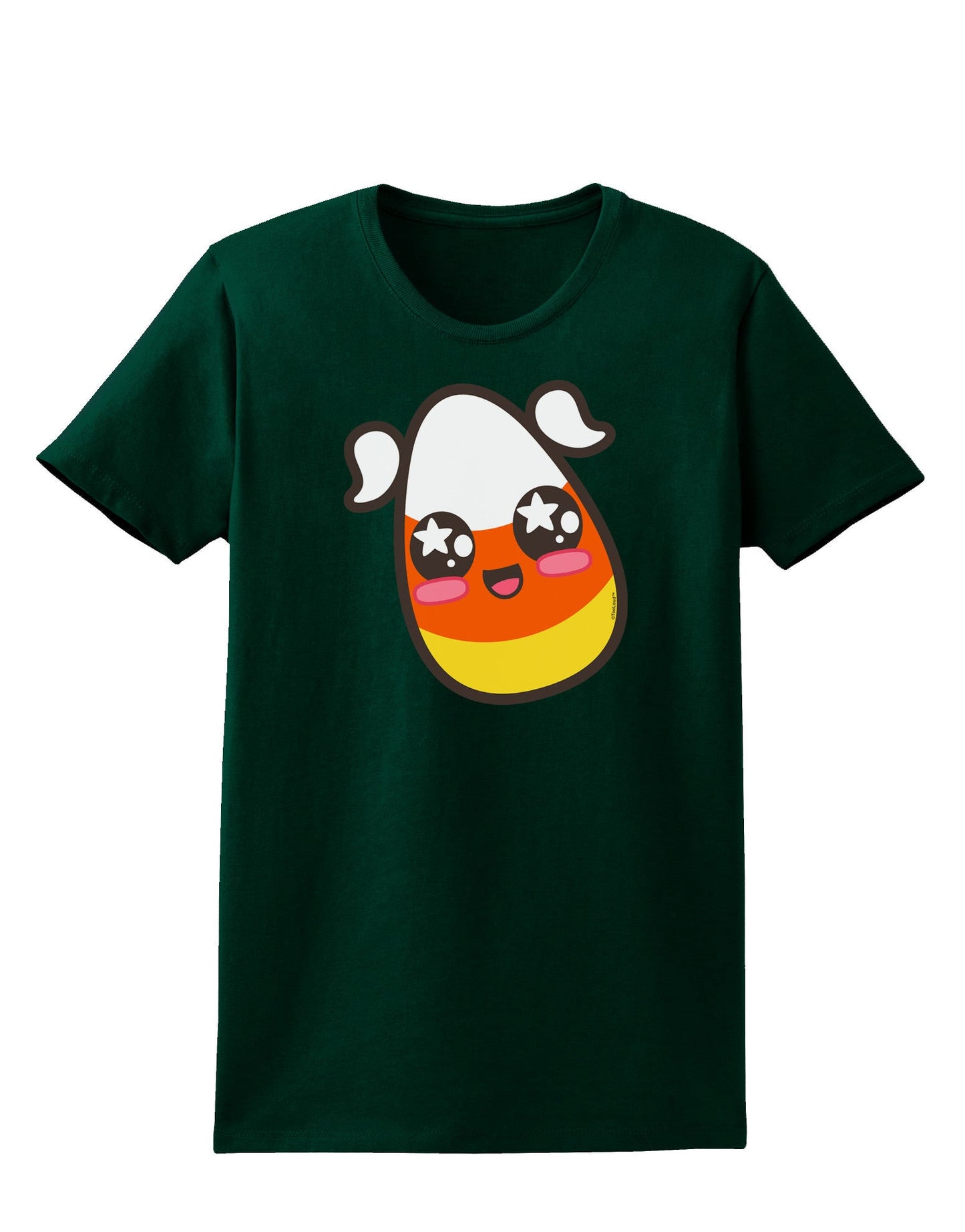 Cute Girl Child Candy Corn Family Halloween Womens Dark T-Shirt-TooLoud-Forest-Green-Small-Davson Sales