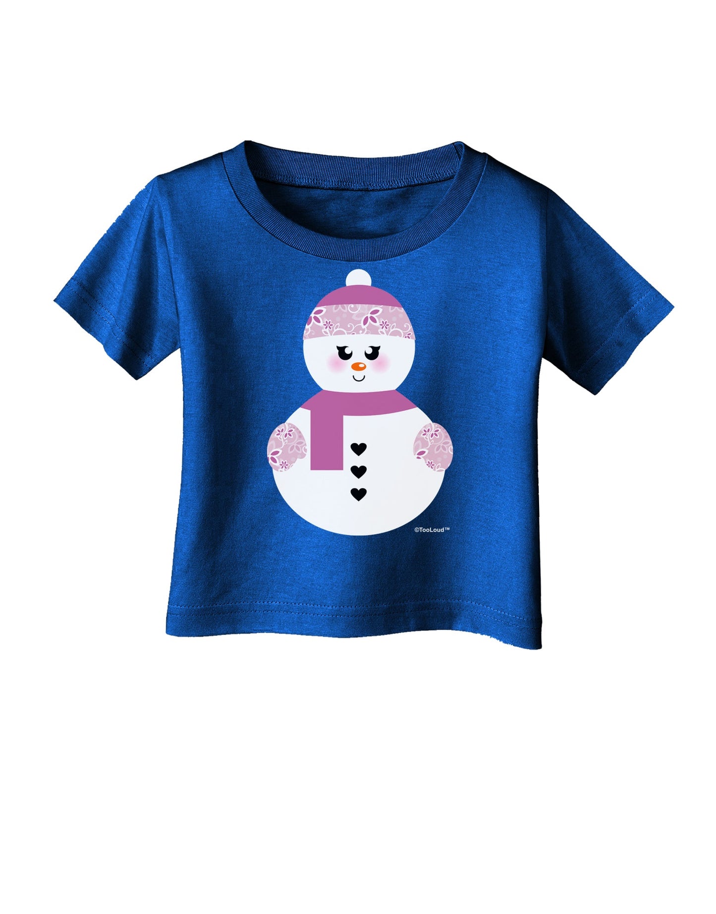 Cute Girl Snowman - Christmas Infant T-Shirt Dark by TooLoud-Infant T-Shirt-TooLoud-Red-06-Months-Davson Sales
