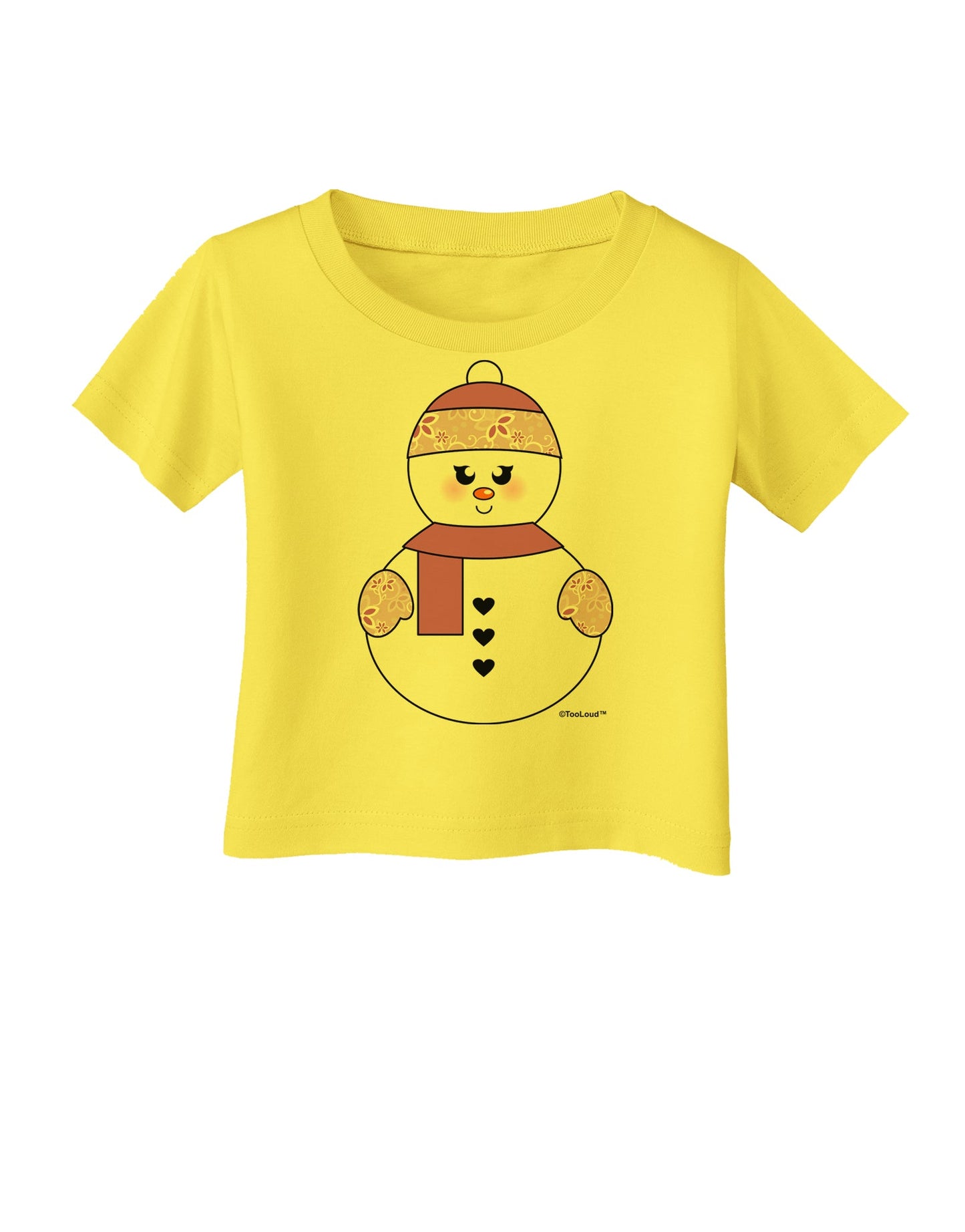 Cute Girl Snowman - Christmas Infant T-Shirt by TooLoud-Infant T-Shirt-TooLoud-Yellow-06-Months-Davson Sales