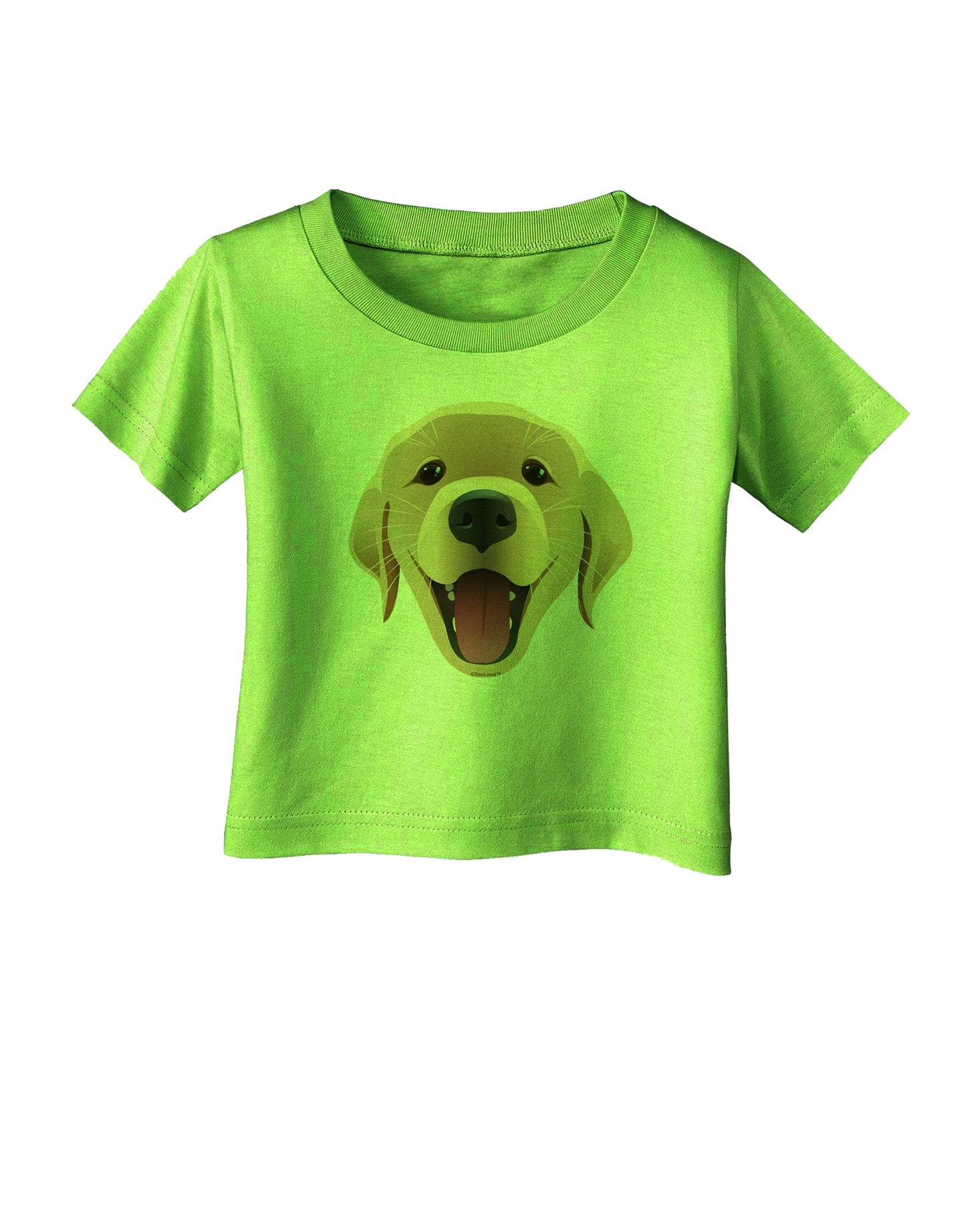 Cute Golden Retriever Puppy Face Infant T-Shirt-Infant T-Shirt-TooLoud-Lime-Green-06-Months-Davson Sales