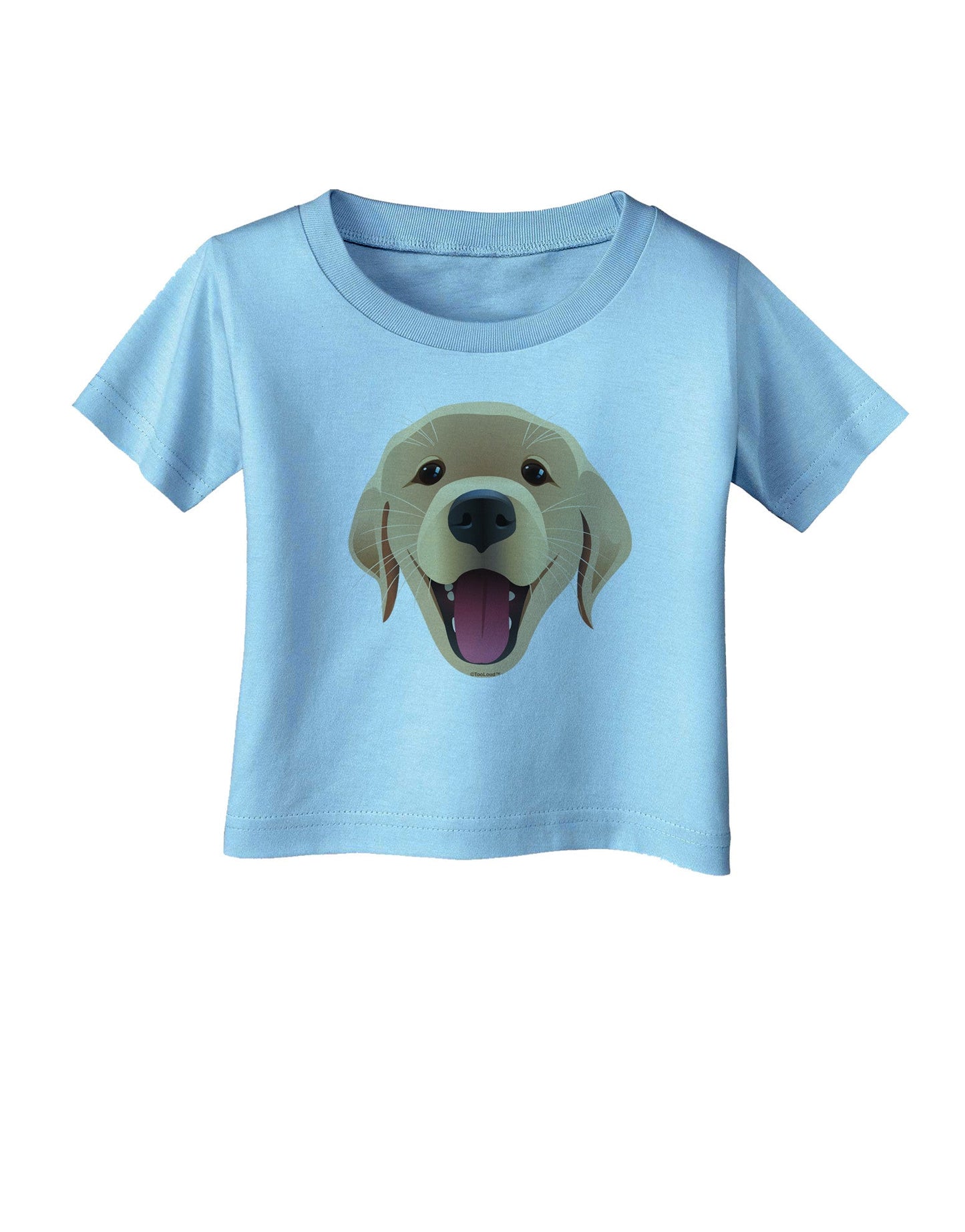 Cute Golden Retriever Puppy Face Infant T-Shirt-Infant T-Shirt-TooLoud-Aquatic-Blue-06-Months-Davson Sales