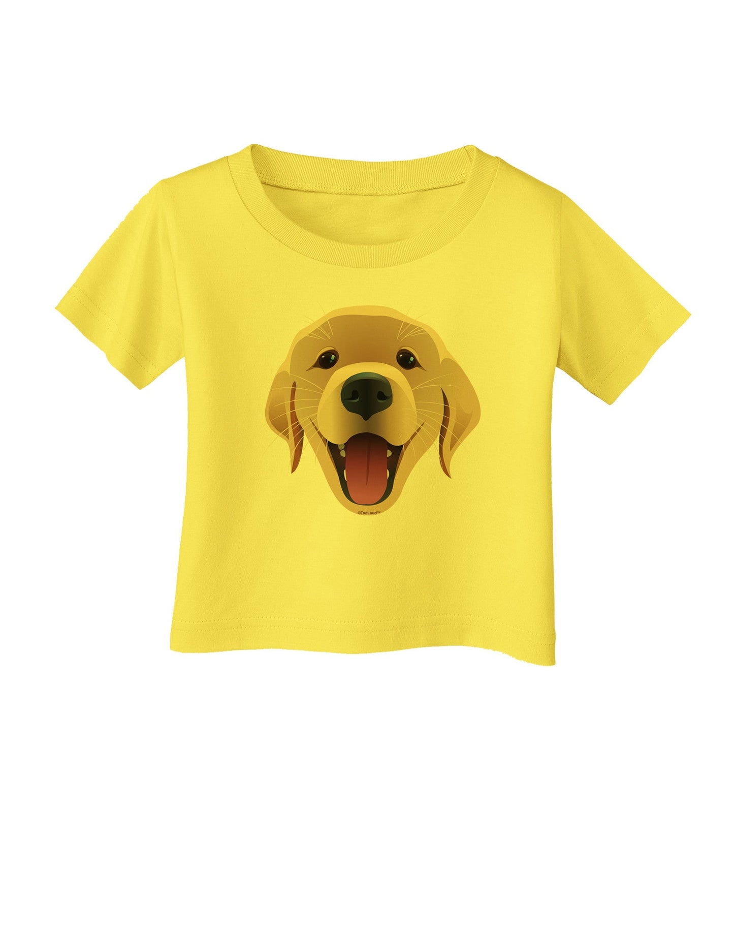Cute Golden Retriever Puppy Face Infant T-Shirt-Infant T-Shirt-TooLoud-Yellow-06-Months-Davson Sales