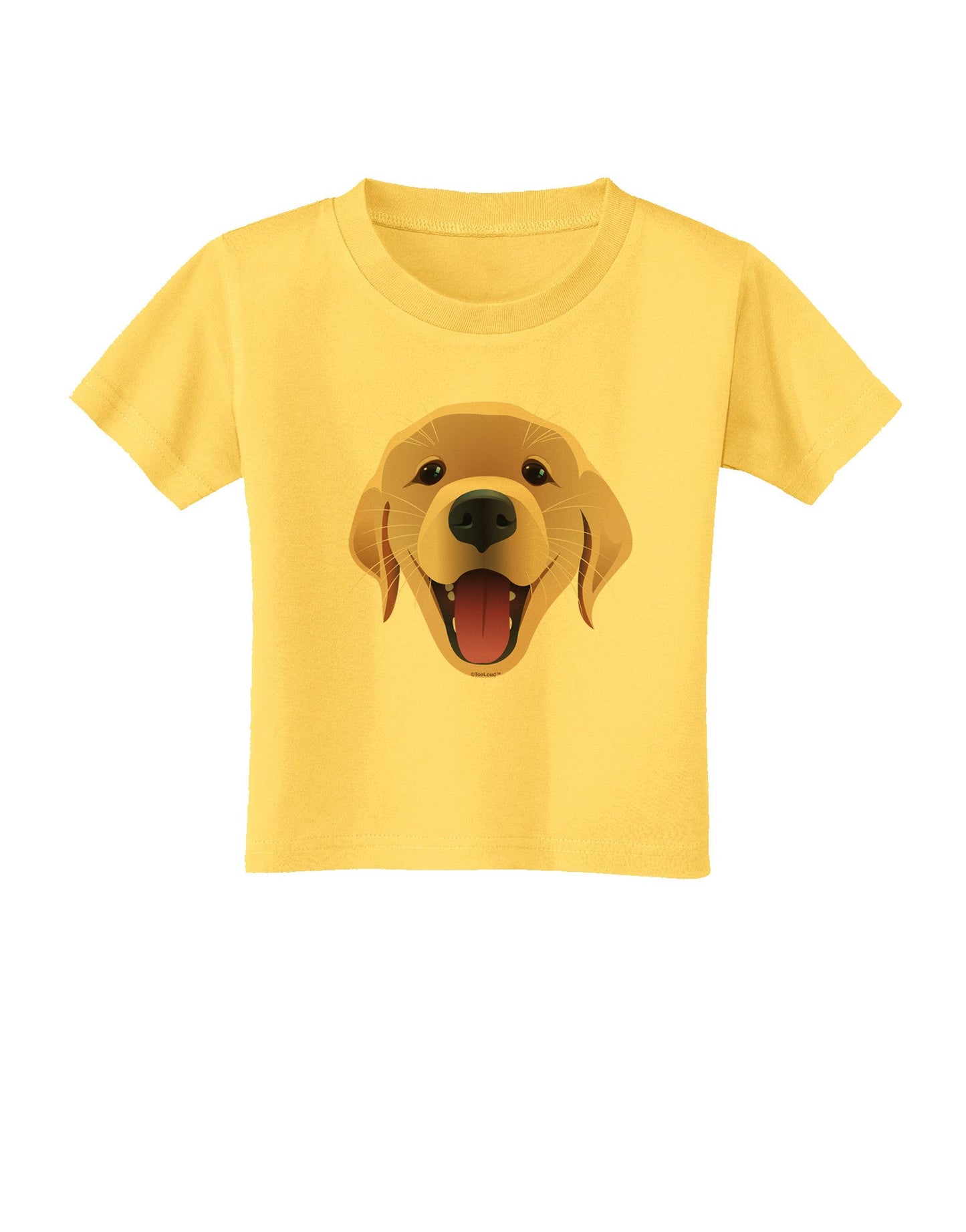 Cute Golden Retriever Puppy Face Toddler T-Shirt-Toddler T-Shirt-TooLoud-Yellow-2T-Davson Sales