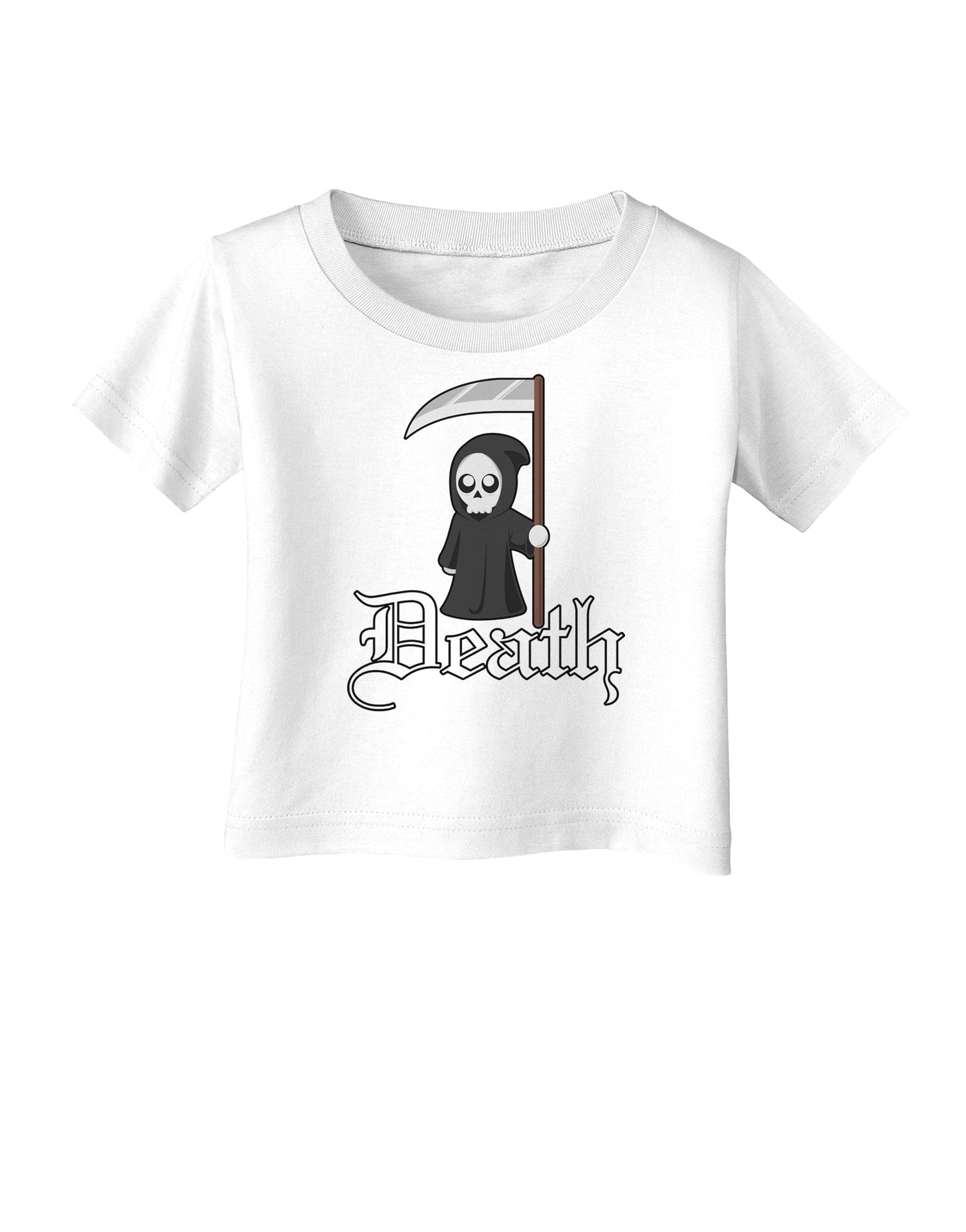 Cute Grim Reaper - Death Text Infant T-Shirt-Infant T-Shirt-TooLoud-White-06-Months-Davson Sales