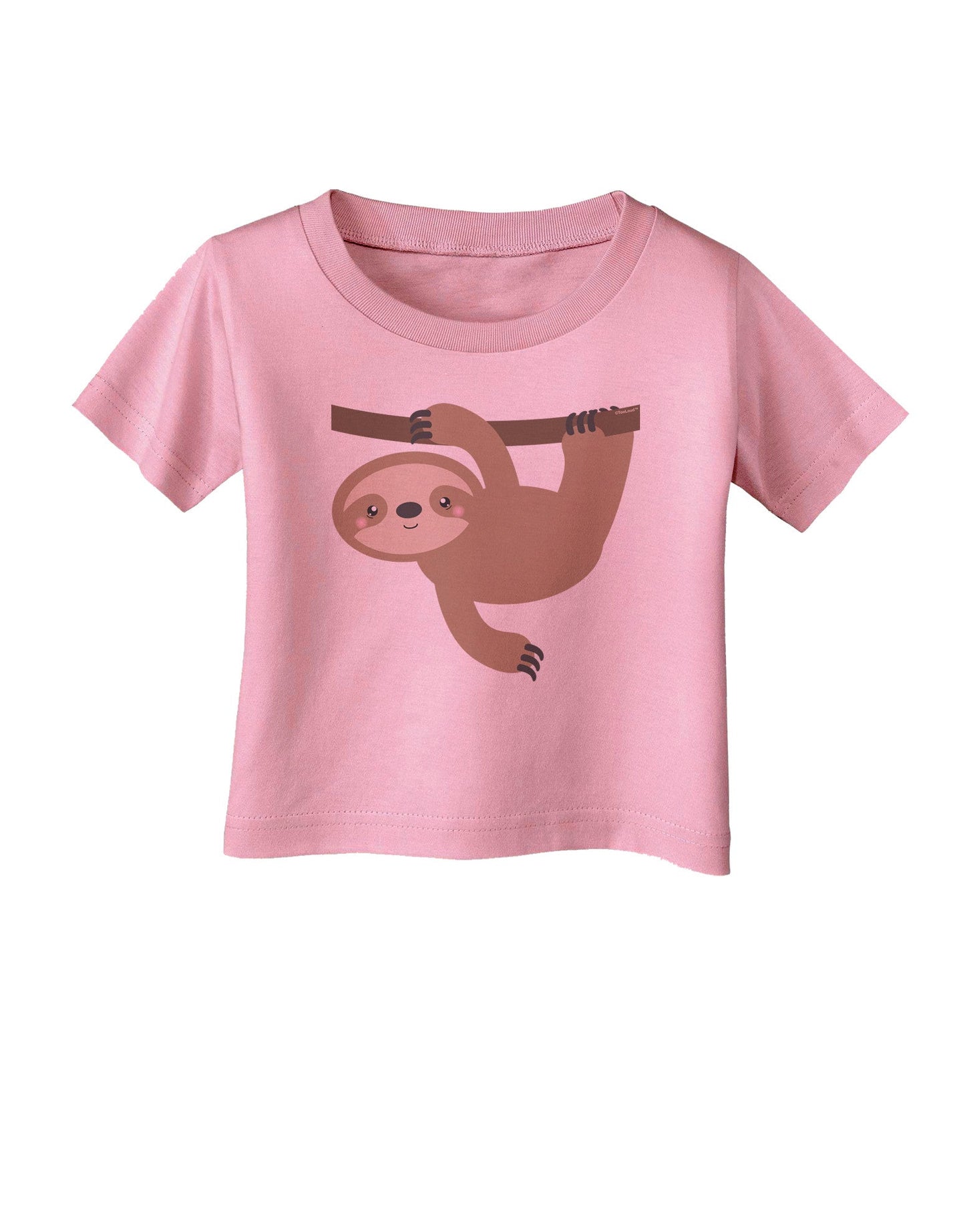 Cute Hanging Sloth Infant T-Shirt-Infant T-Shirt-TooLoud-Candy-Pink-06-Months-Davson Sales