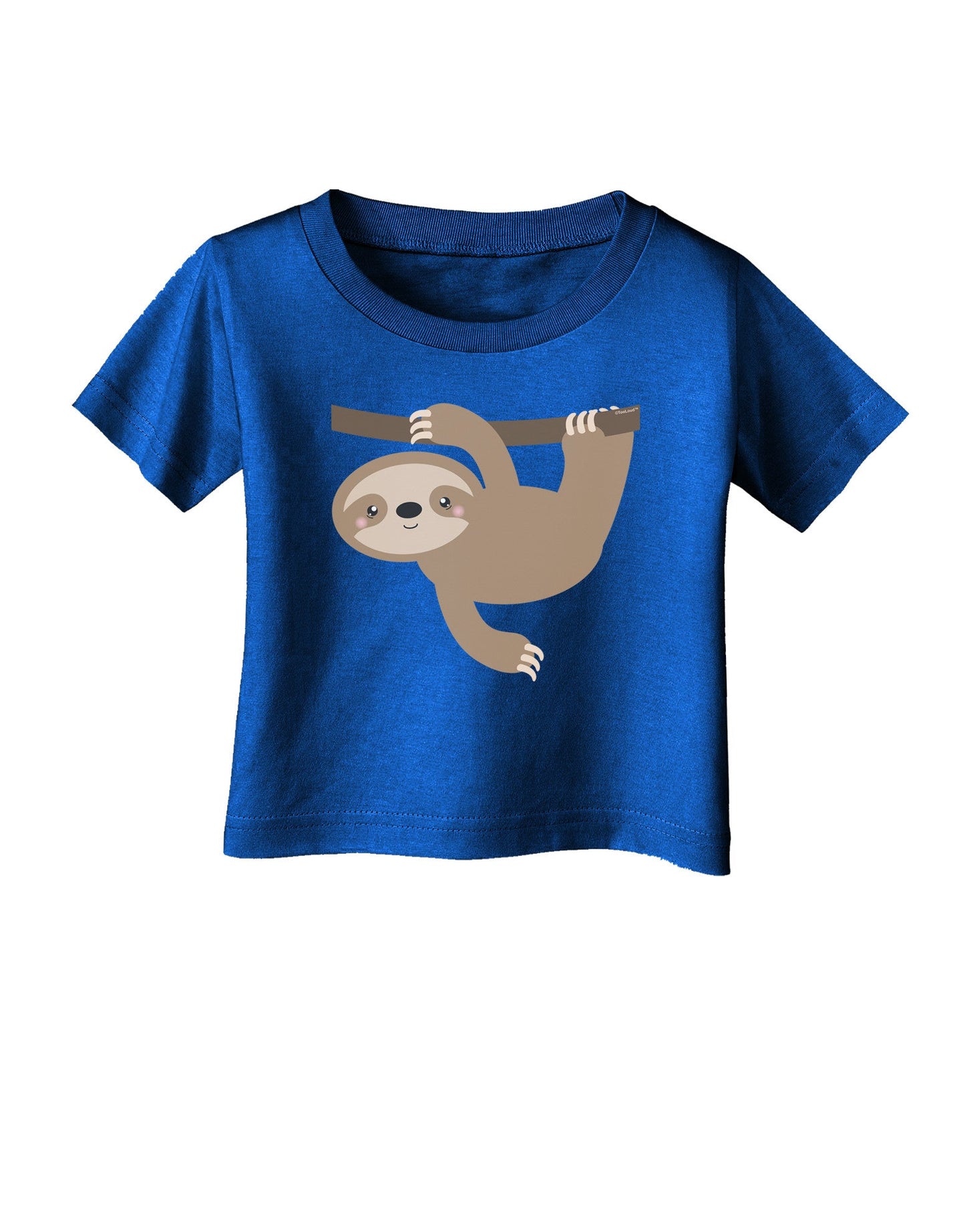 Cute Hanging Sloth Infant T-Shirt Dark-Infant T-Shirt-TooLoud-Red-06-Months-Davson Sales