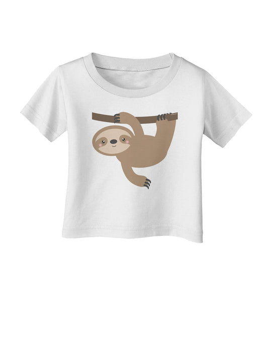 Cute Hanging Sloth Infant T-Shirt-Infant T-Shirt-TooLoud-White-06-Months-Davson Sales