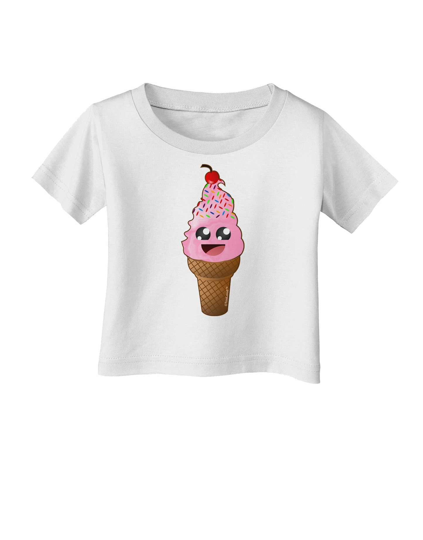 Cute Ice Cream Cone Infant T-Shirt-Infant T-Shirt-TooLoud-White-06-Months-Davson Sales