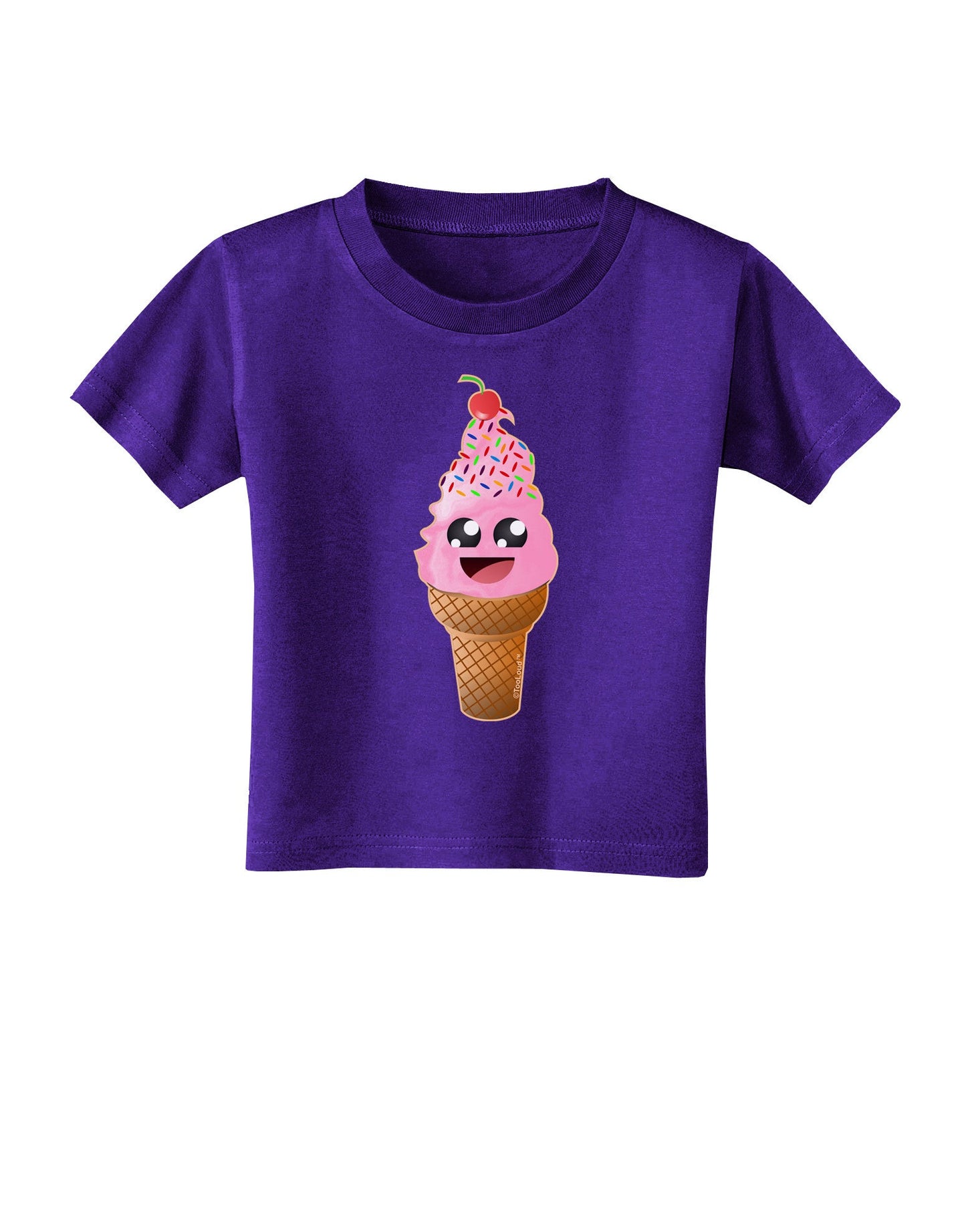 Cute Ice Cream Cone Toddler T-Shirt Dark-Toddler T-Shirt-TooLoud-Purple-2T-Davson Sales