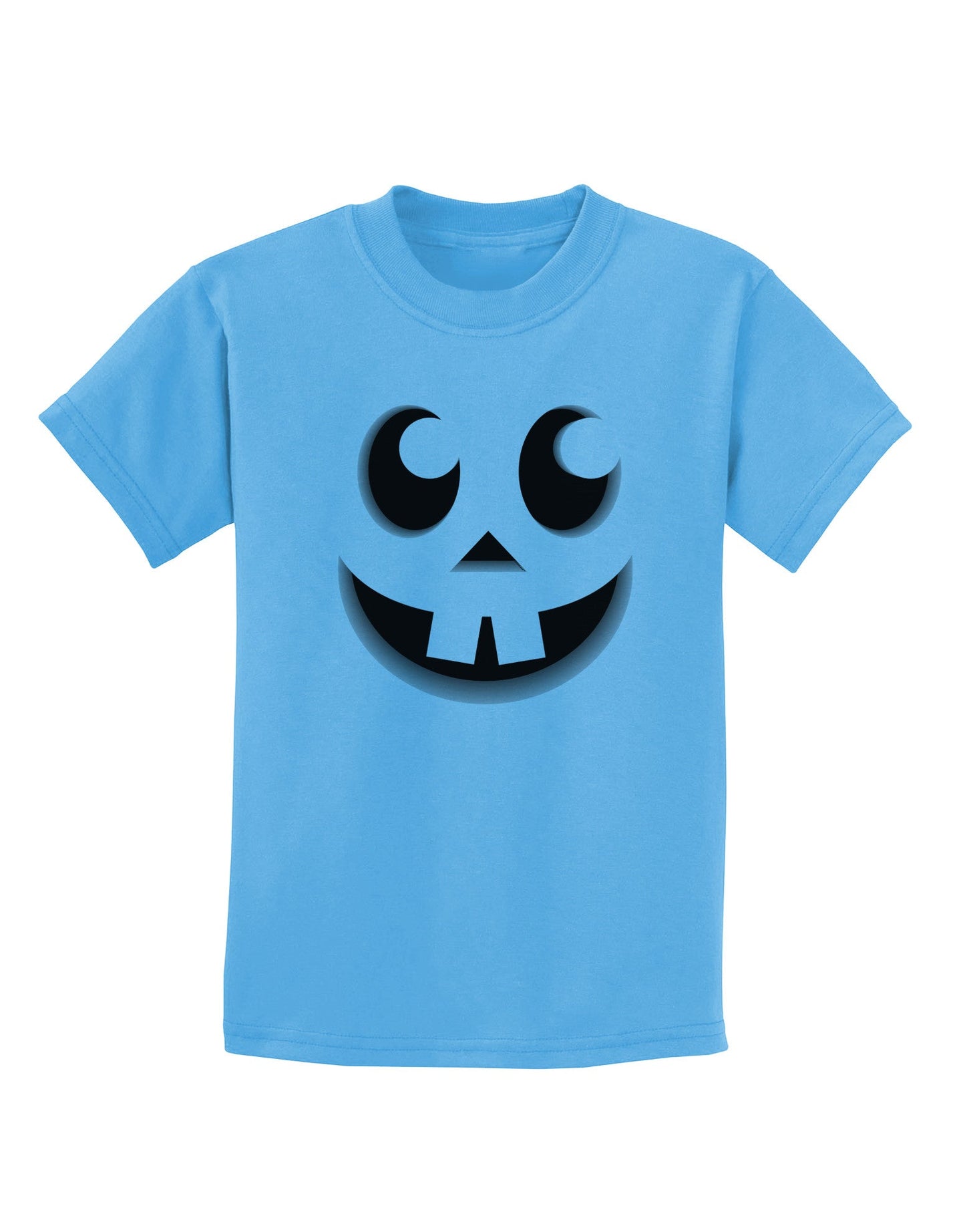 Cute Jack O Lantern Pumpkin Face Childrens T-Shirt-Childrens T-Shirt-TooLoud-Aquatic-Blue-X-Small-Davson Sales