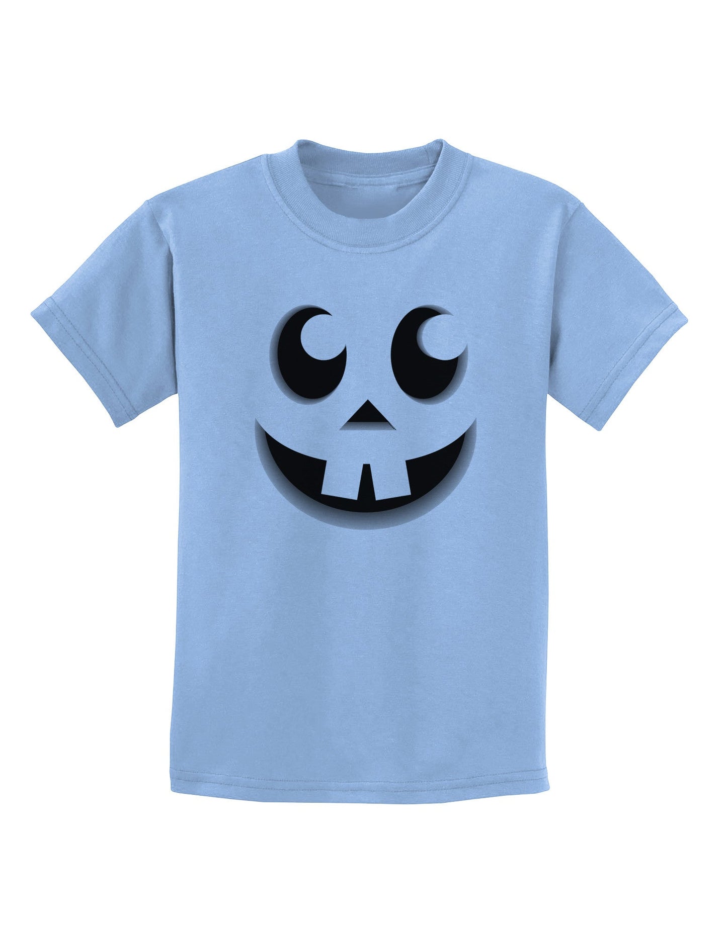 Cute Jack O Lantern Pumpkin Face Childrens T-Shirt-Childrens T-Shirt-TooLoud-Light-Blue-X-Small-Davson Sales