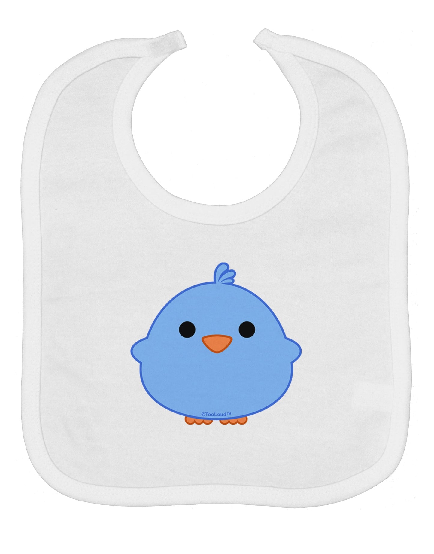 Cute Little Chick - Blue Baby Bib by TooLoud