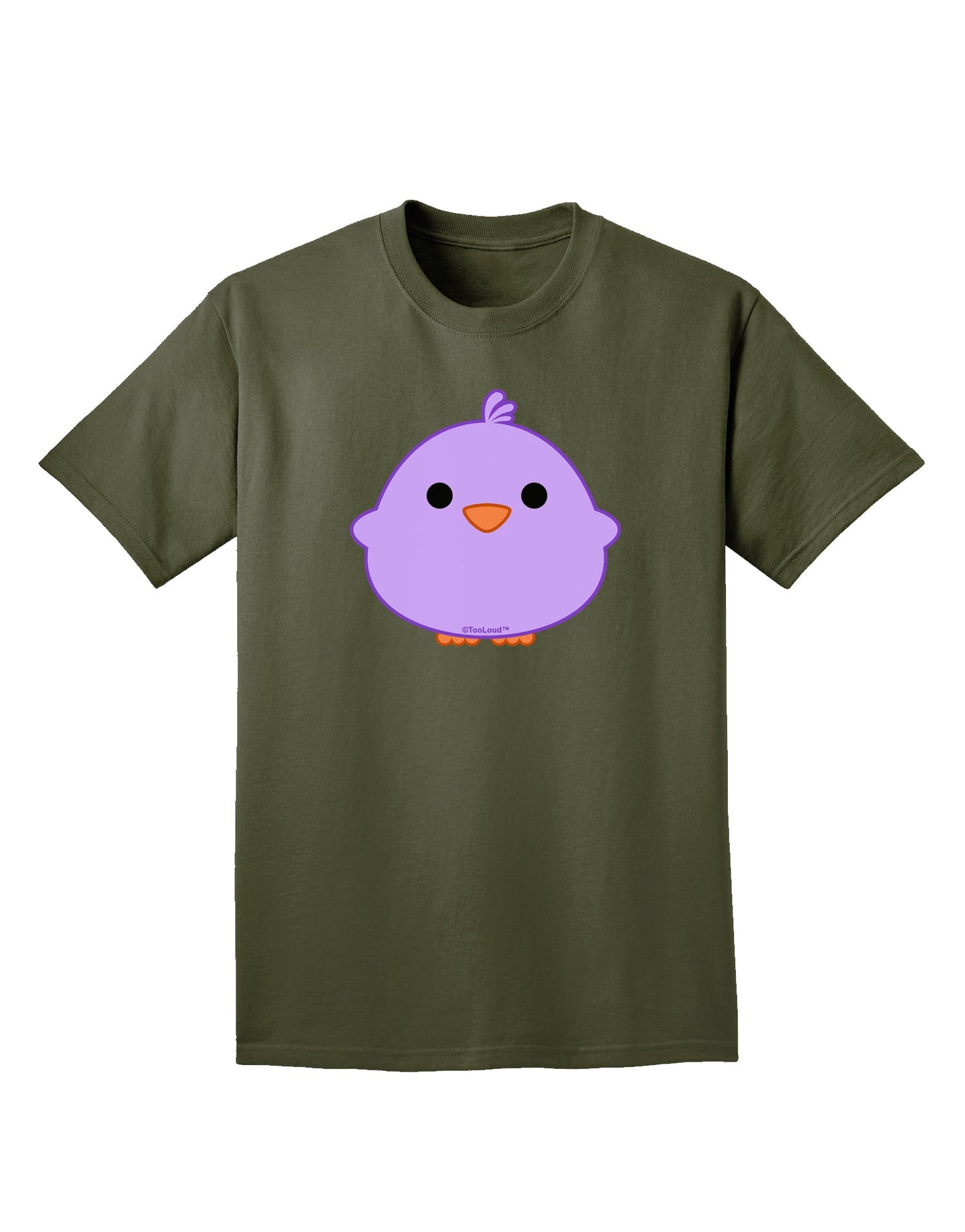 Cute Little Chick - Purple Adult Dark T-Shirt by TooLoud-Mens T-Shirt-TooLoud-Military-Green-Small-Davson Sales