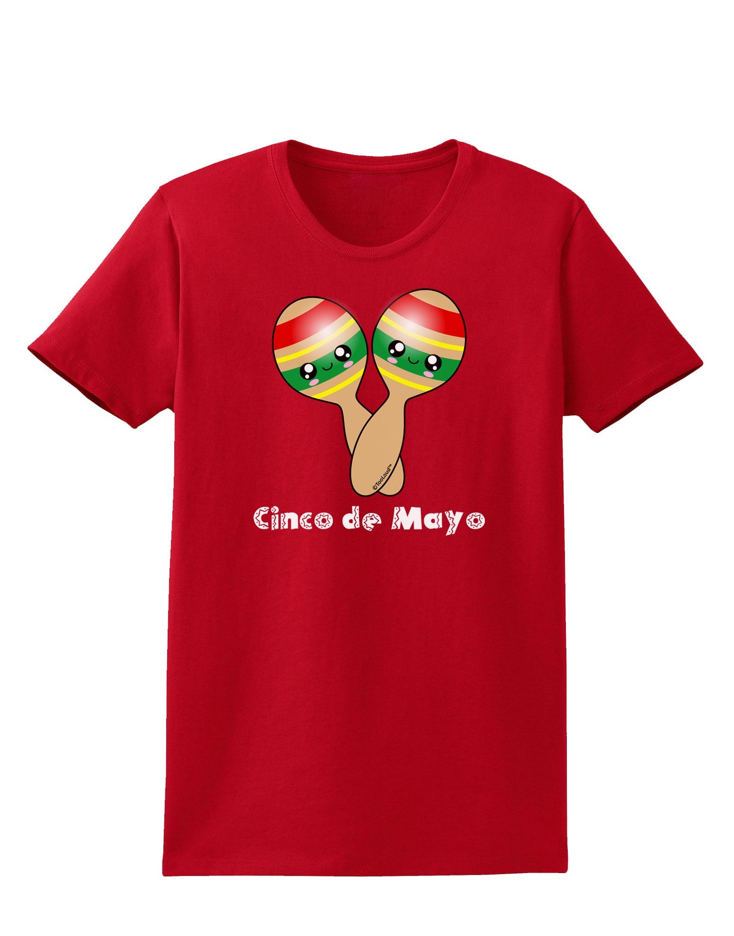 Cute Maracas Design - Cinco de Mayo Womens Dark T-Shirt by TooLoud-Womens T-Shirt-TooLoud-Red-X-Small-Davson Sales