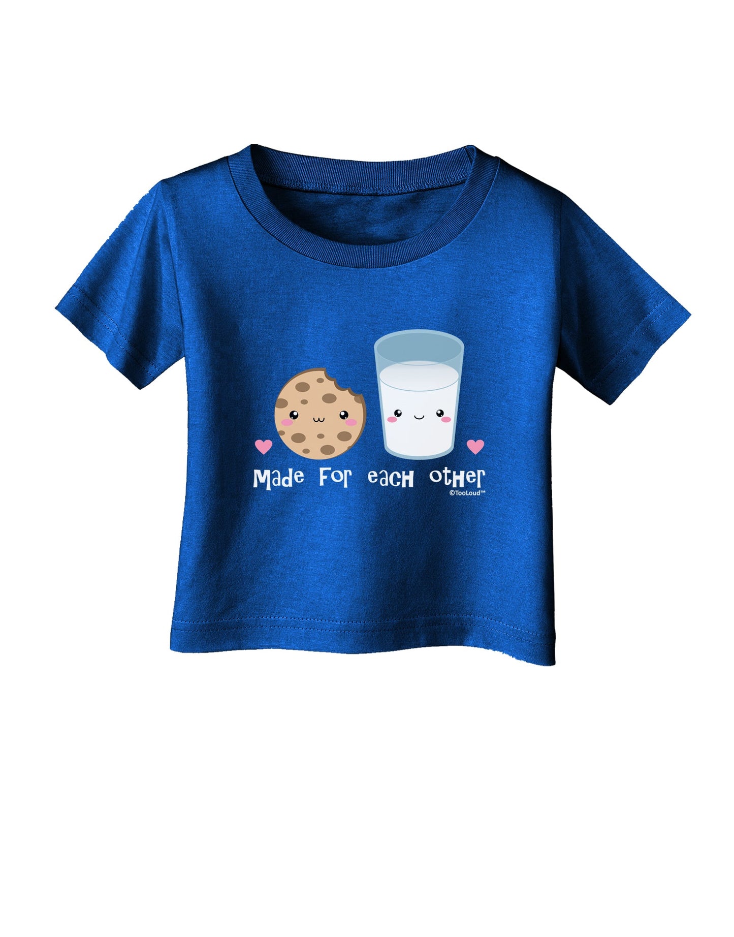 Cute Milk and Cookie - Made for Each Other Infant T-Shirt Dark by TooLoud-Infant T-Shirt-TooLoud-Royal-Blue-06-Months-Davson Sales