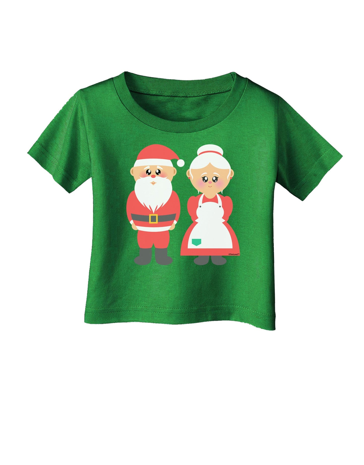 Cute Mr and Mrs Santa Claus Couple Christmas Infant T-Shirt Dark-Infant T-Shirt-TooLoud-Royal-Blue-06-Months-Davson Sales