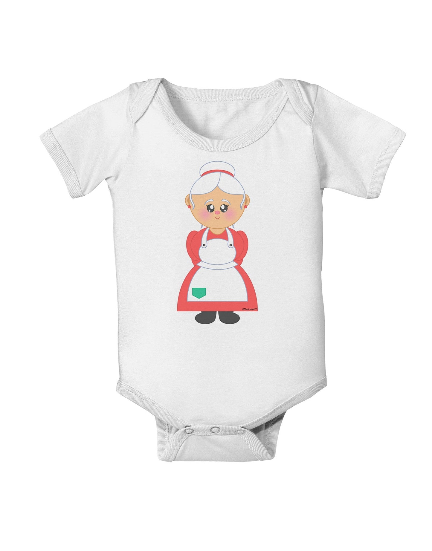 Cute Mrs Santa Claus Christmas Baby Romper Bodysuit-Baby Romper-TooLoud-White-06-Months-Davson Sales