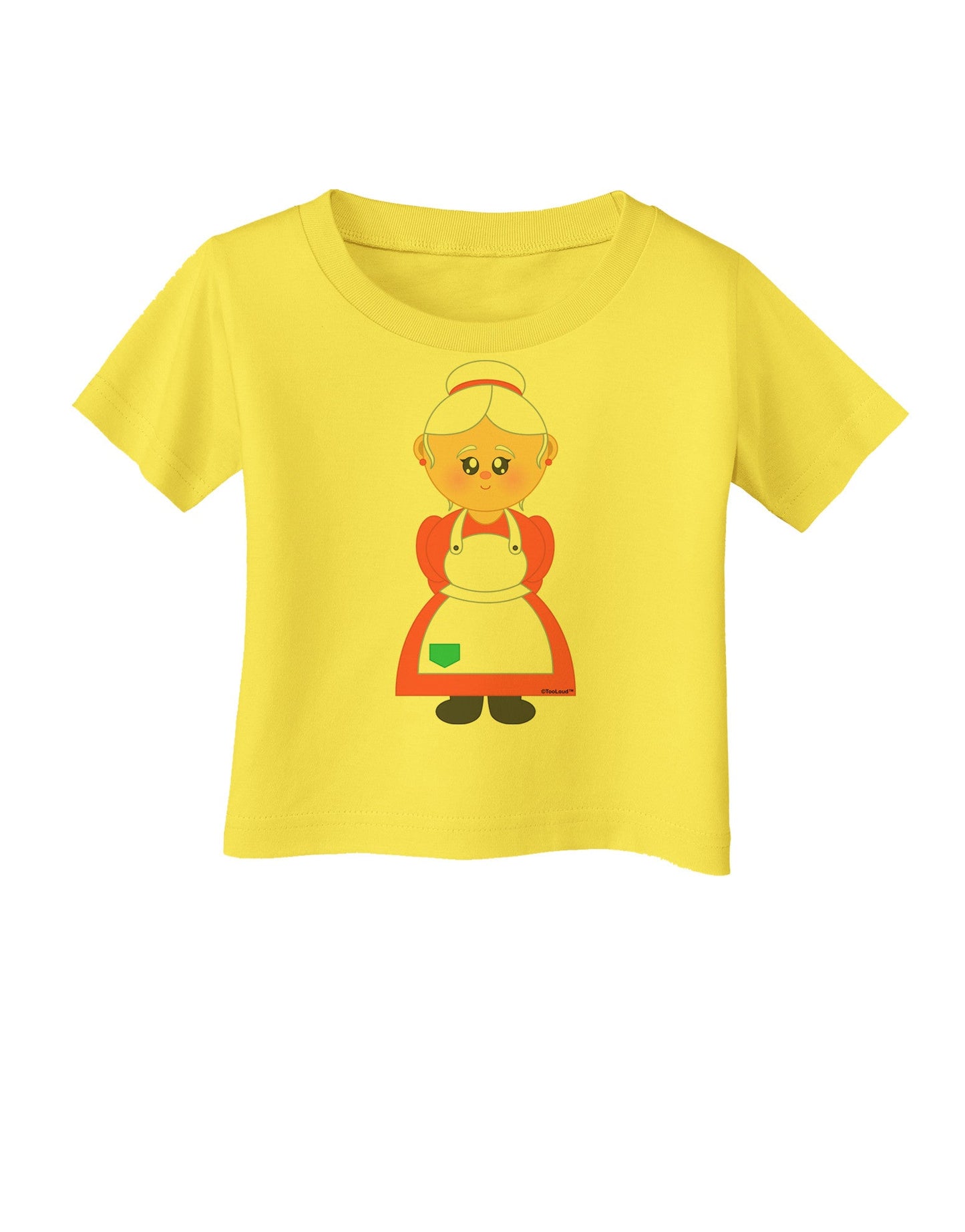 Cute Mrs Santa Claus Christmas Infant T-Shirt-Infant T-Shirt-TooLoud-Yellow-06-Months-Davson Sales