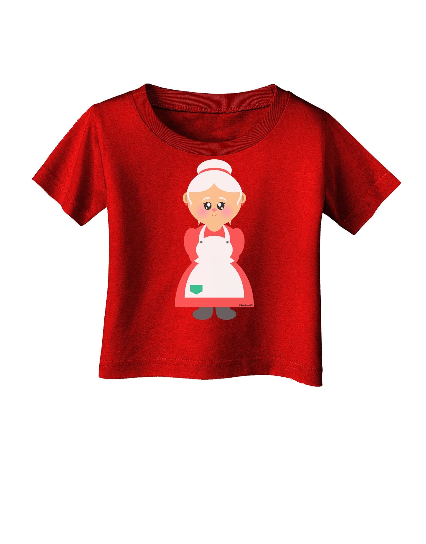 Cute Mrs Santa Claus Christmas Infant T-Shirt Dark-Infant T-Shirt-TooLoud-Clover-Green-06-Months-Davson Sales
