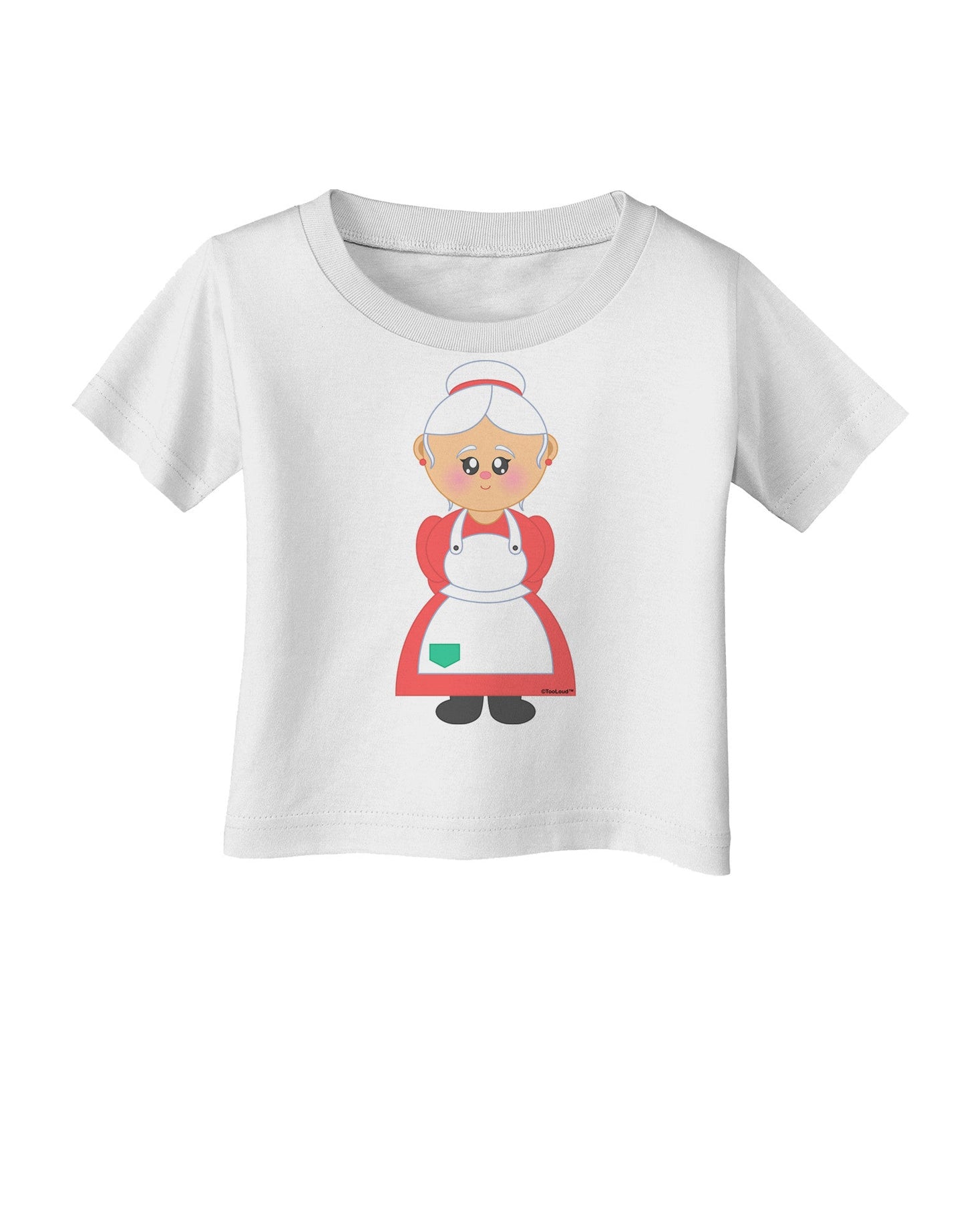 Cute Mrs Santa Claus Christmas Infant T-Shirt-Infant T-Shirt-TooLoud-White-06-Months-Davson Sales