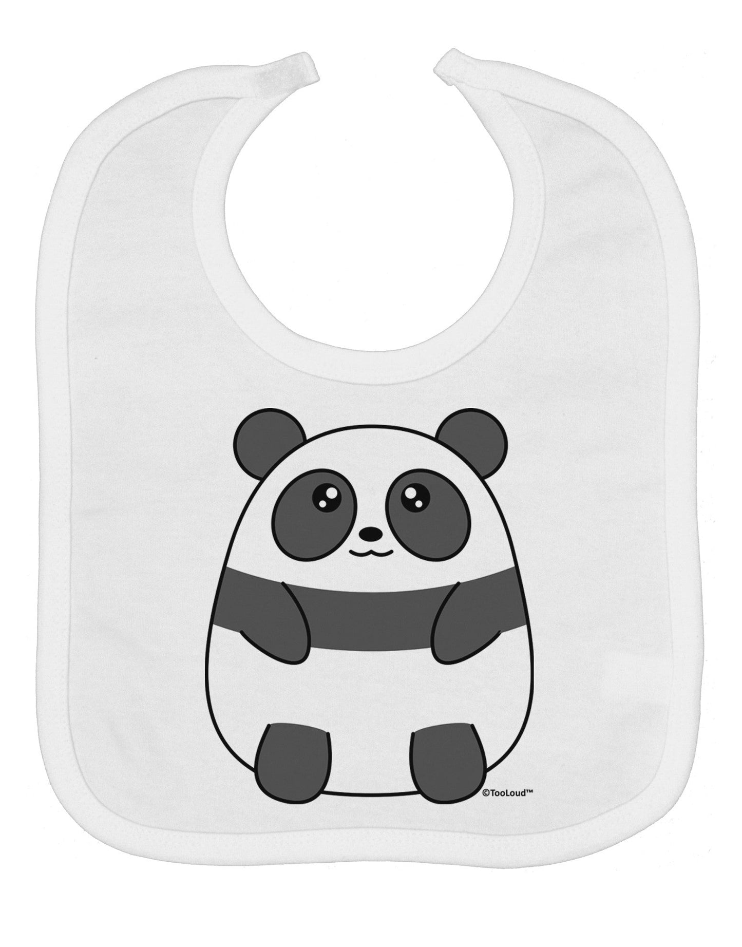 Cute Panda Bear Baby Bib by TooLoud