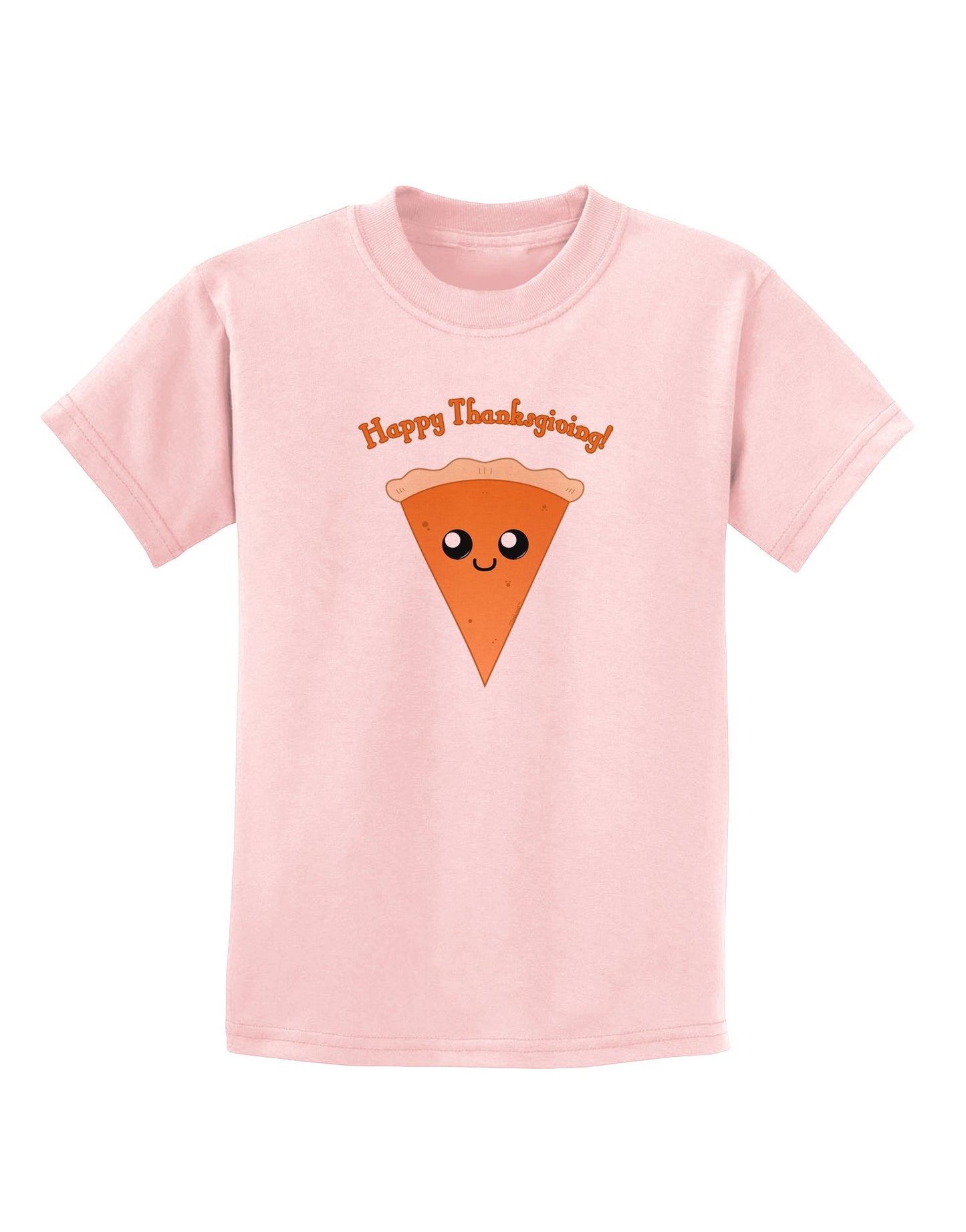 Cute Pie Slice- Happy Thanksgiving Childrens T-Shirt-Childrens T-Shirt-TooLoud-PalePink-X-Small-Davson Sales