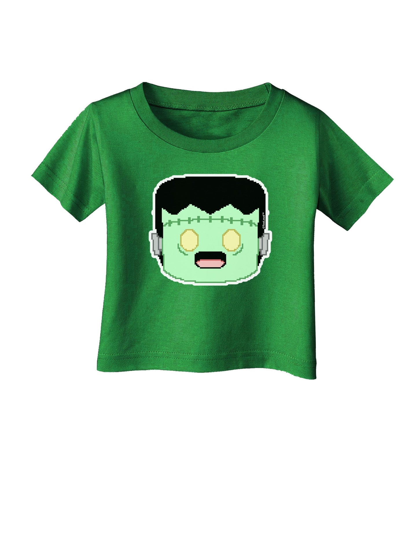 Cute Pixel Monster Infant T-Shirt Dark-Infant T-Shirt-TooLoud-Clover-Green-06-Months-Davson Sales
