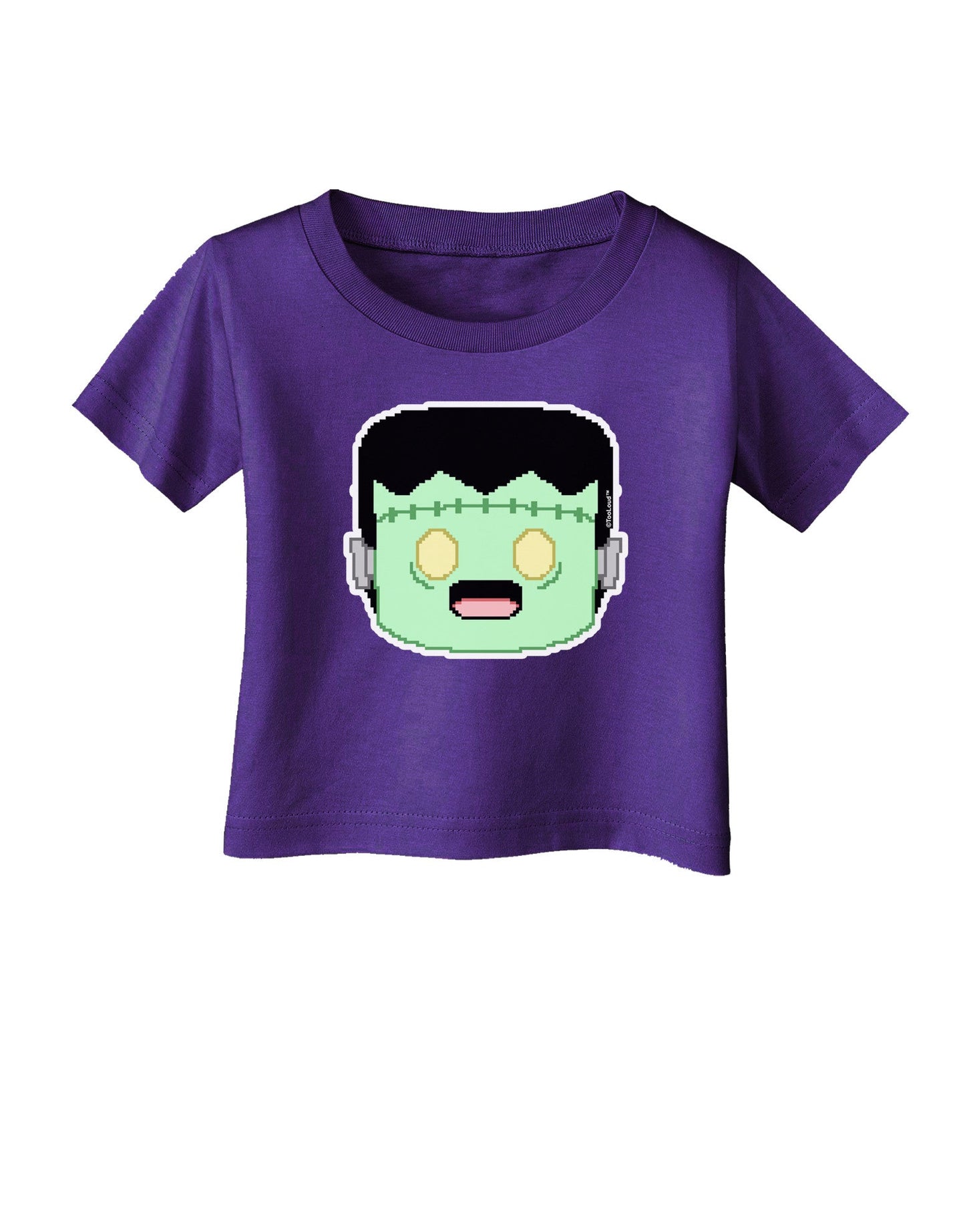 Cute Pixel Monster Infant T-Shirt Dark-Infant T-Shirt-TooLoud-Purple-06-Months-Davson Sales