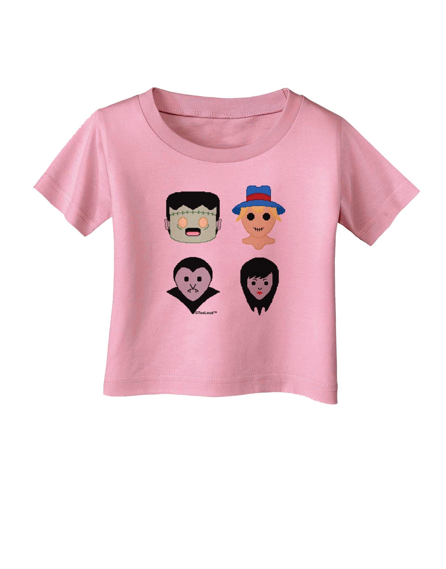 Cute Pixel Monsters Infant T-Shirt-Infant T-Shirt-TooLoud-Candy-Pink-06-Months-Davson Sales