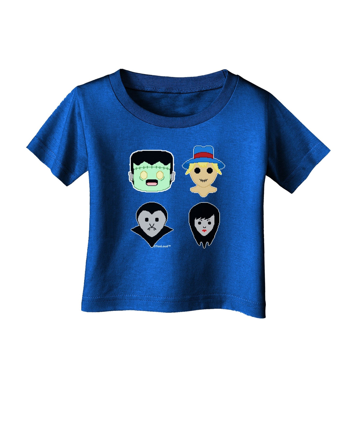 Cute Pixel Monsters Infant T-Shirt Dark-Infant T-Shirt-TooLoud-Royal-Blue-06-Months-Davson Sales