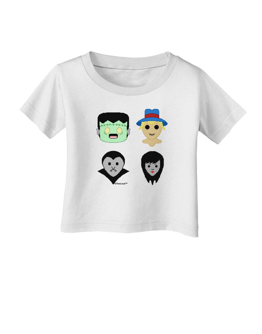 Cute Pixel Monsters Infant T-Shirt-Infant T-Shirt-TooLoud-White-06-Months-Davson Sales