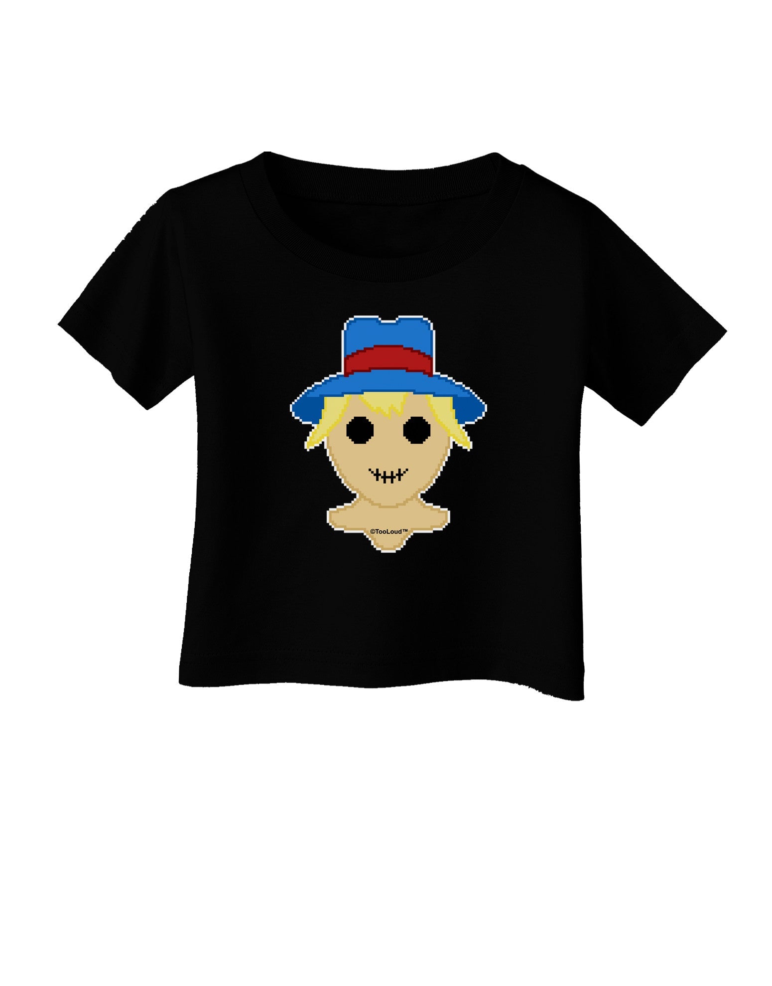 Cute Pixel Scarecrow Infant T-Shirt Dark-Infant T-Shirt-TooLoud-Black-06-Months-Davson Sales