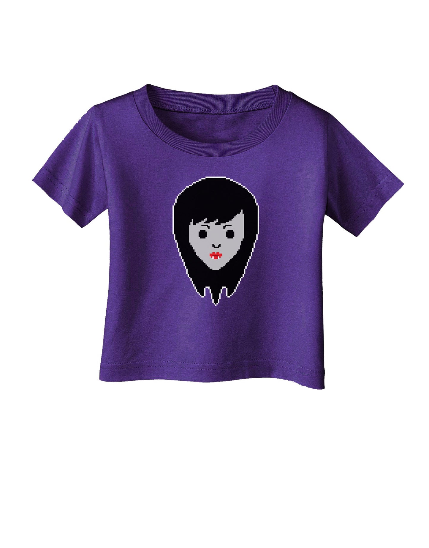 Cute Pixel Vampire Female Infant T-Shirt Dark-Infant T-Shirt-TooLoud-Purple-06-Months-Davson Sales