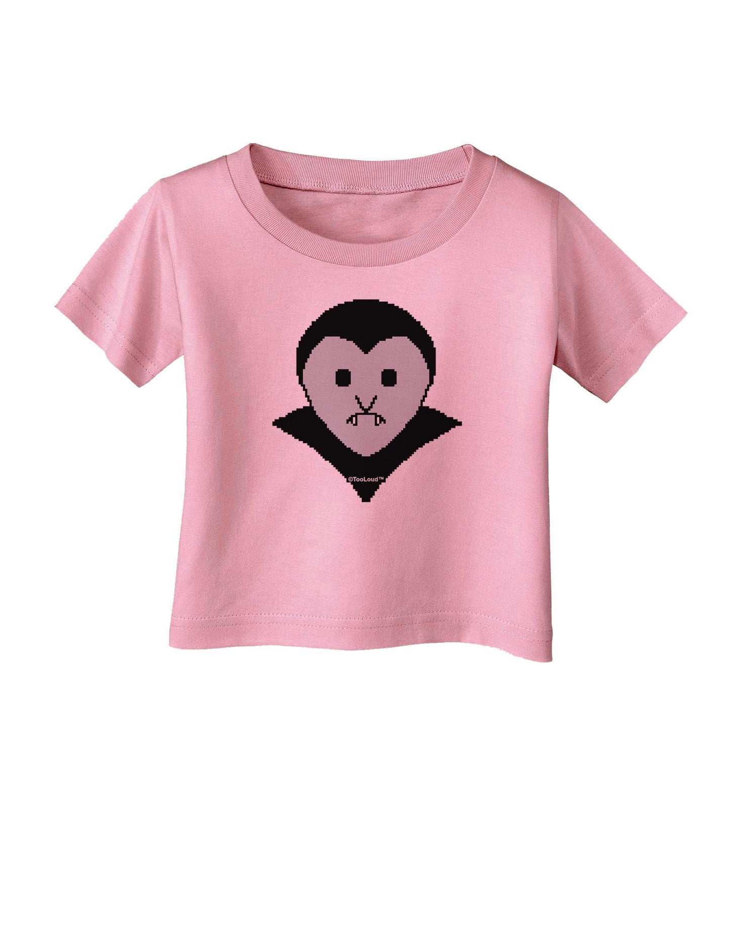 Cute Pixel Vampire Male Infant T-Shirt-Infant T-Shirt-TooLoud-Candy-Pink-06-Months-Davson Sales