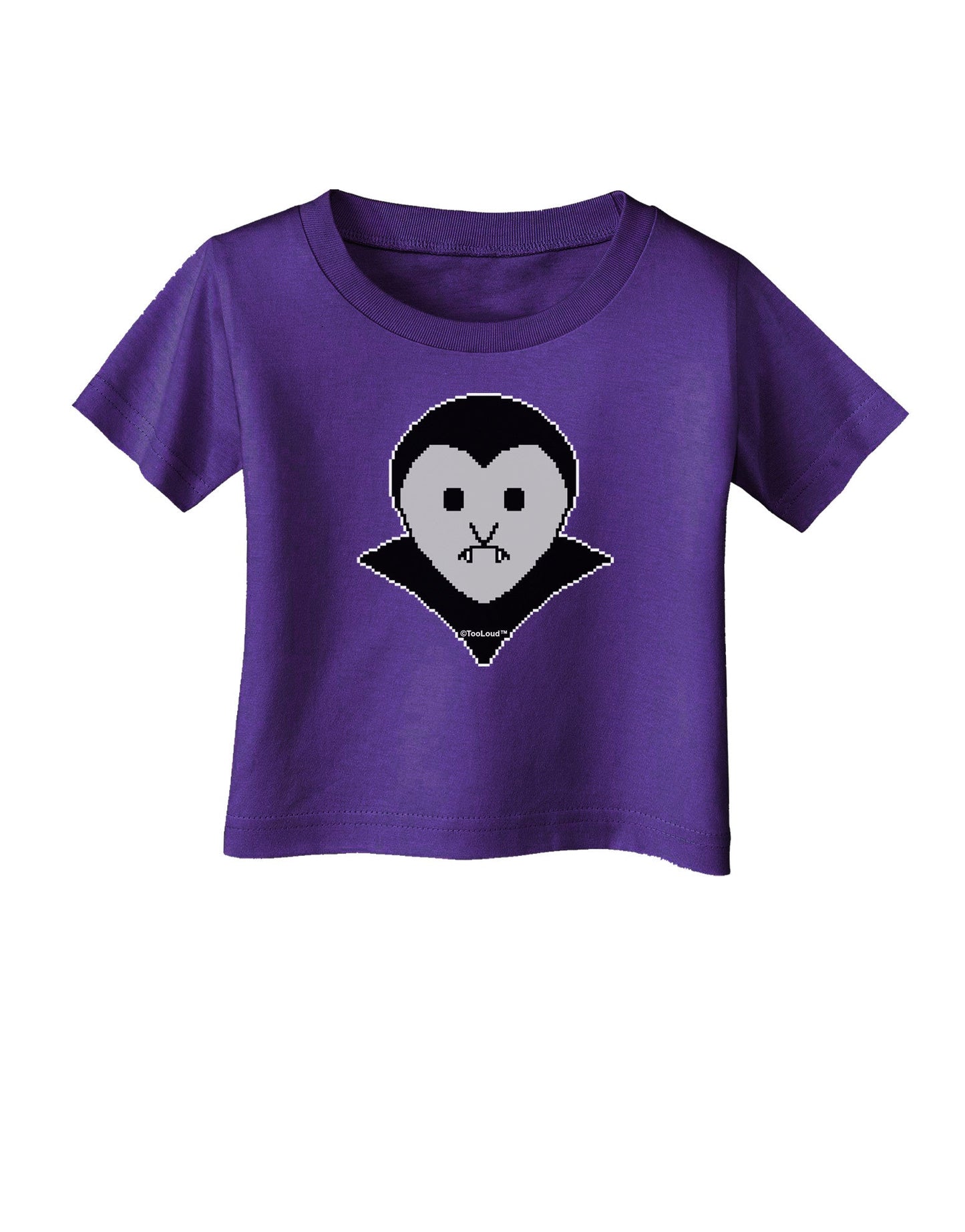 Cute Pixel Vampire Male Infant T-Shirt Dark-Infant T-Shirt-TooLoud-Purple-06-Months-Davson Sales