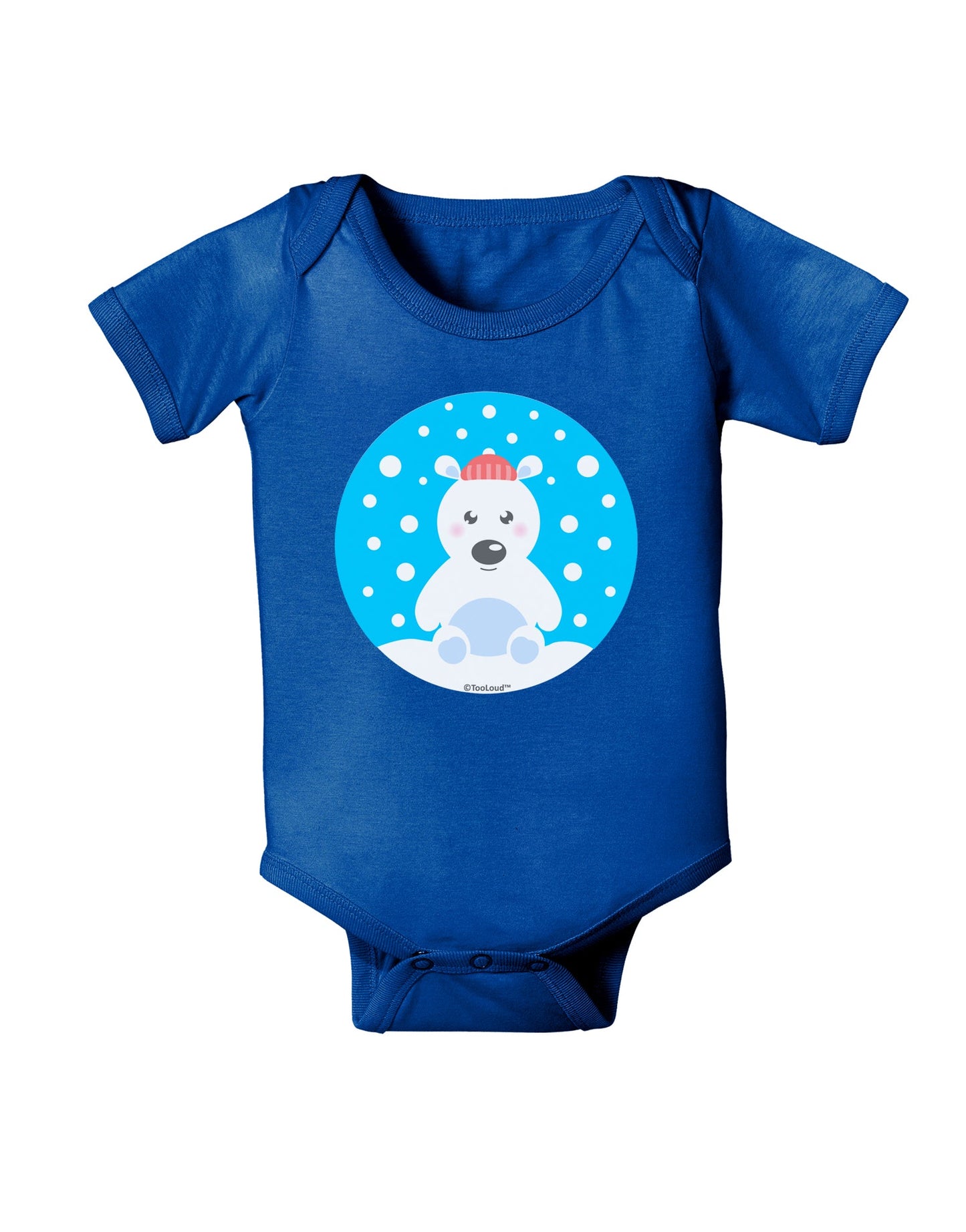 Cute Polar Bear - Christmas Baby Romper Bodysuit Dark by TooLoud-Baby Romper-TooLoud-Royal-Blue-06-Months-Davson Sales