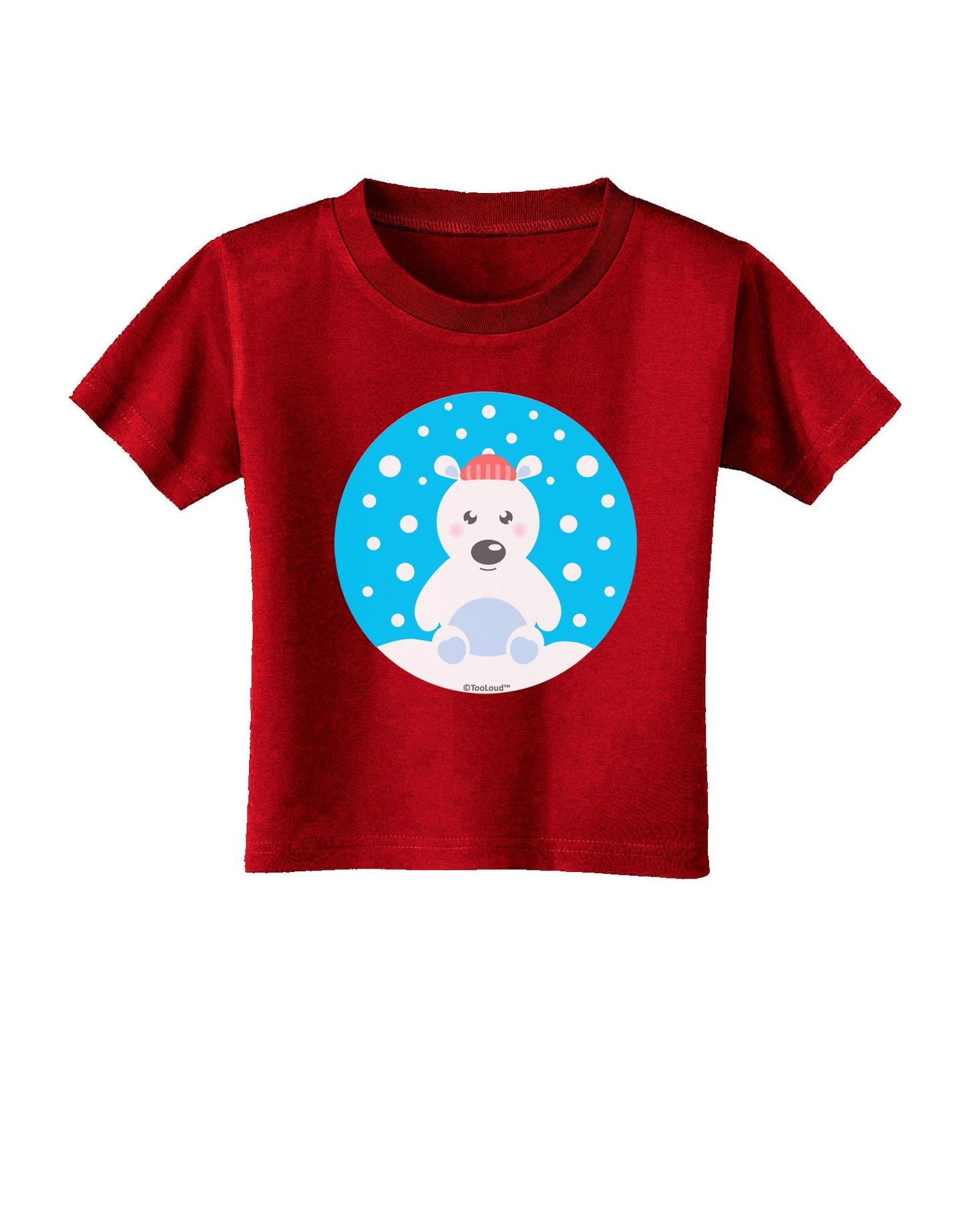Cute Polar Bear - Christmas Toddler T-Shirt Dark by TooLoud-Toddler T-Shirt-TooLoud-Clover-Green-2T-Davson Sales