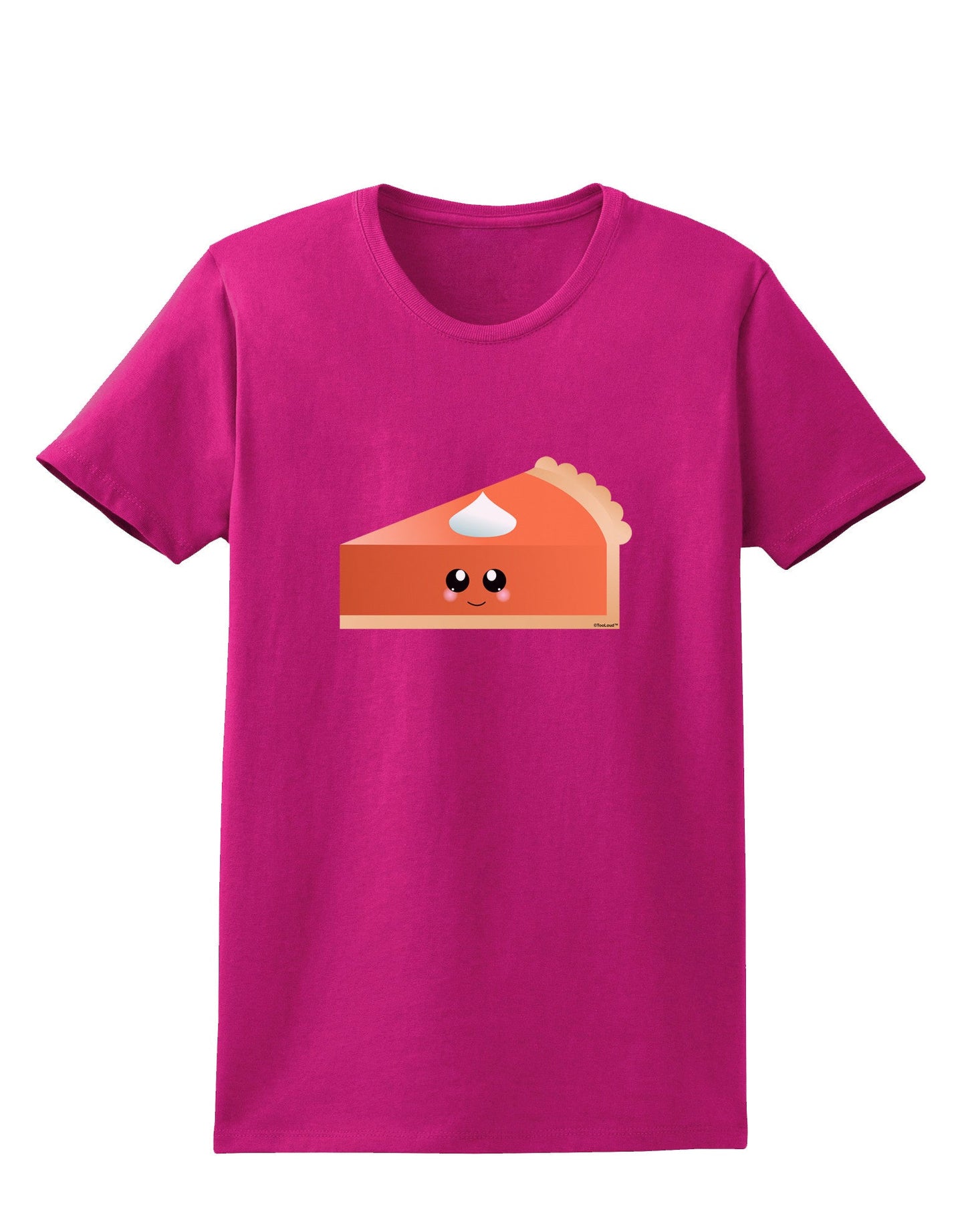 Cute Pumpkin Pie Thanksgiving Womens Dark T-Shirt-TooLoud-Hot-Pink-Small-Davson Sales