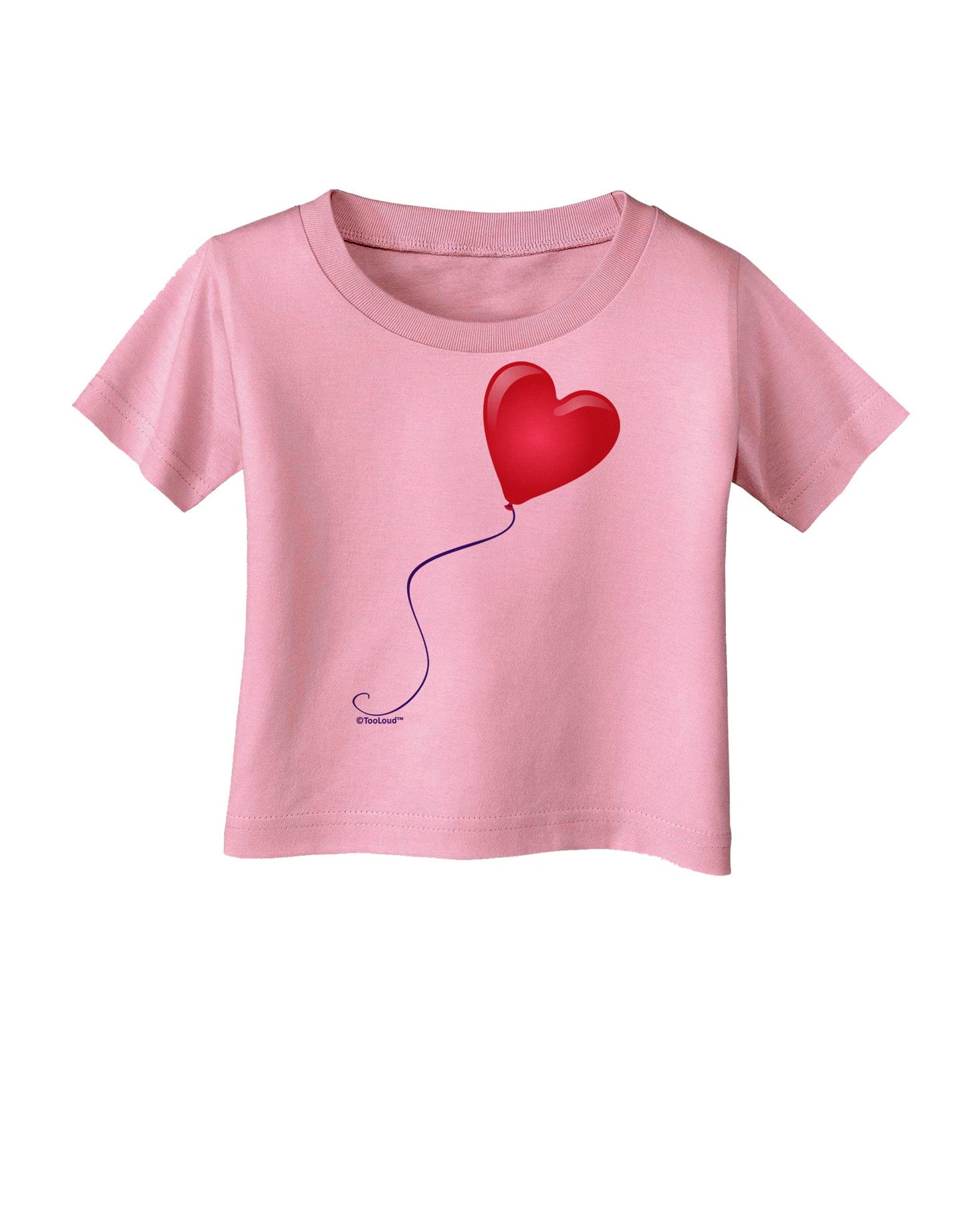 Cute Red Heart Balloon Infant T-Shirt-Infant T-Shirt-TooLoud-Candy-Pink-06-Months-Davson Sales