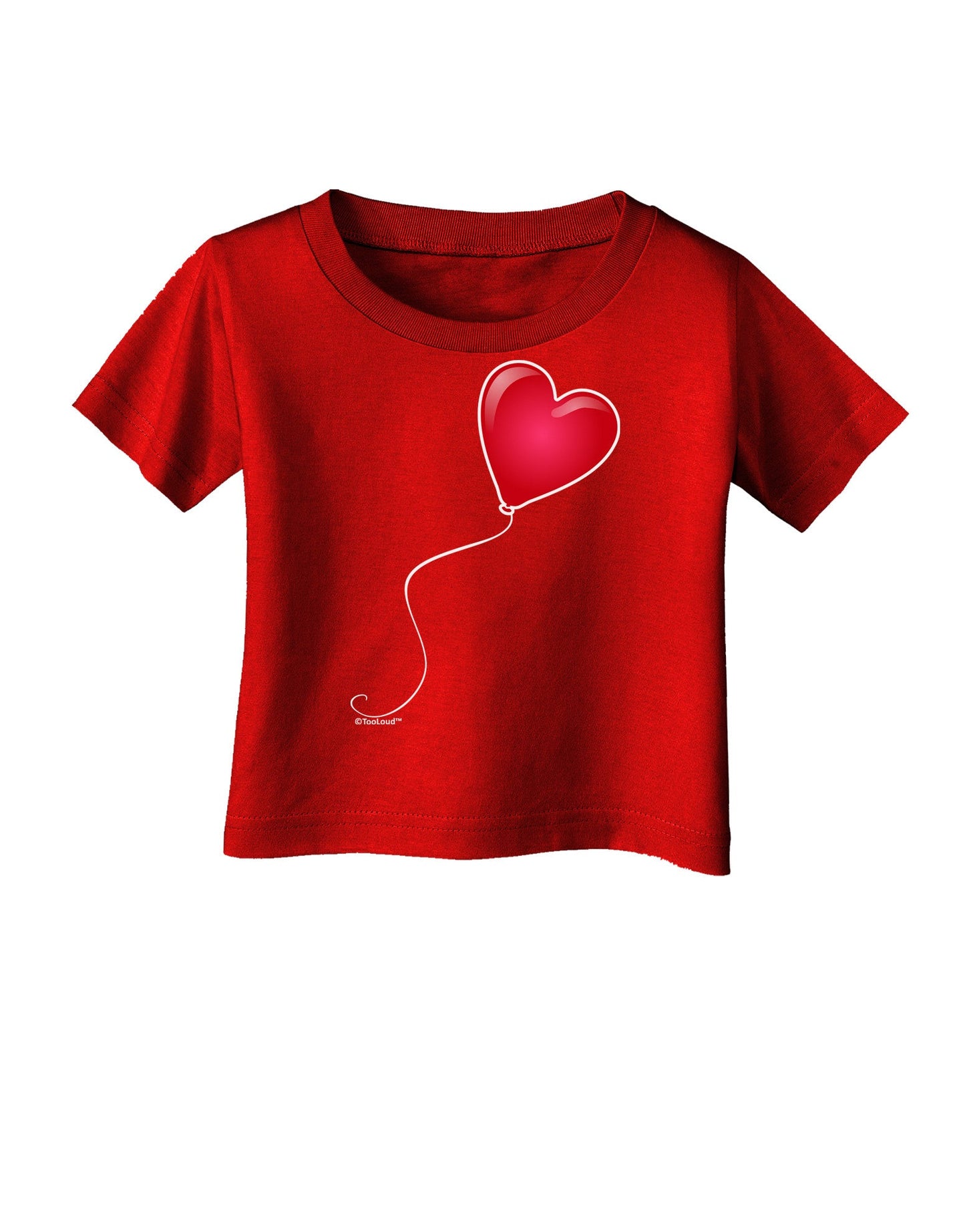 Cute Red Heart Balloon Infant T-Shirt Dark-Infant T-Shirt-TooLoud-Red-06-Months-Davson Sales