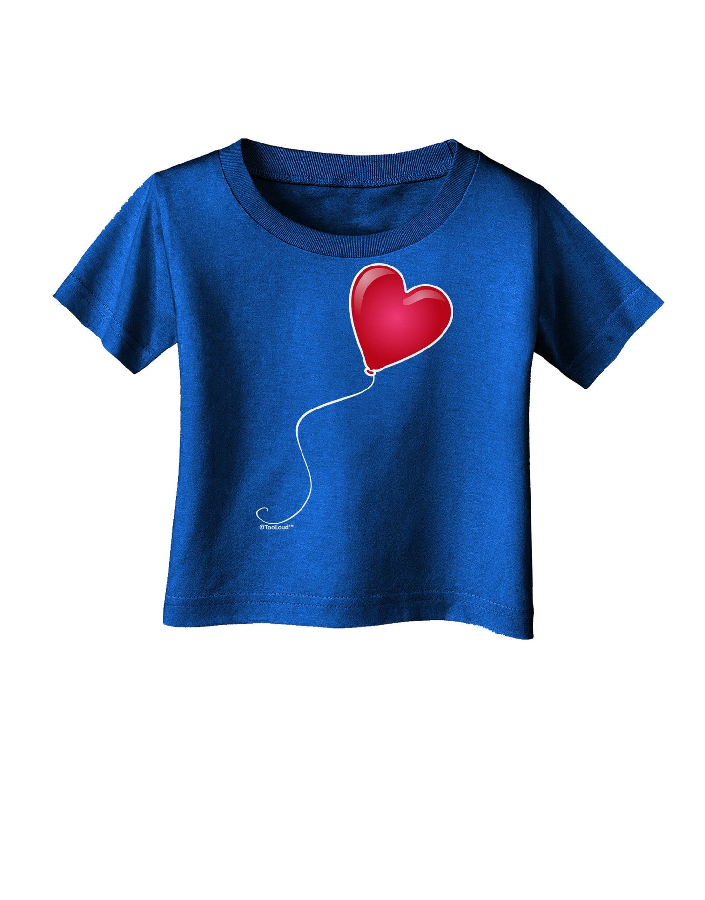 Cute Red Heart Balloon Infant T-Shirt Dark-Infant T-Shirt-TooLoud-Royal-Blue-06-Months-Davson Sales
