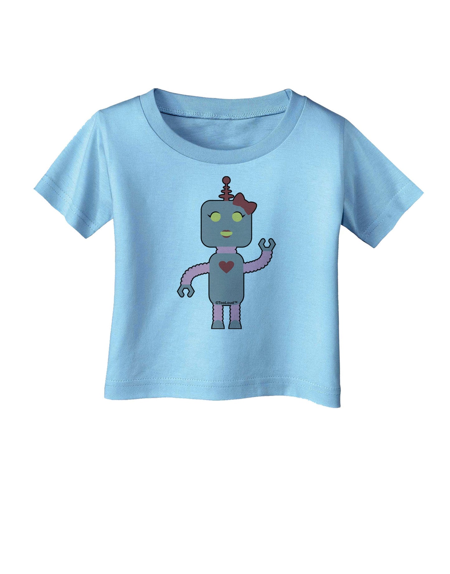 Cute Robot Female Infant T-Shirt-Infant T-Shirt-TooLoud-Aquatic-Blue-06-Months-Davson Sales