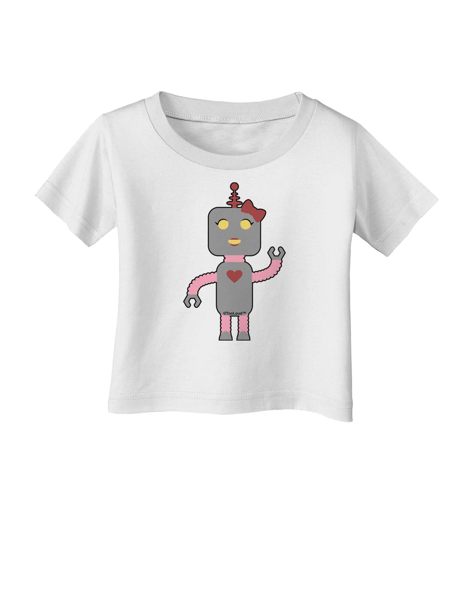 Cute Robot Female Infant T-Shirt-Infant T-Shirt-TooLoud-White-06-Months-Davson Sales