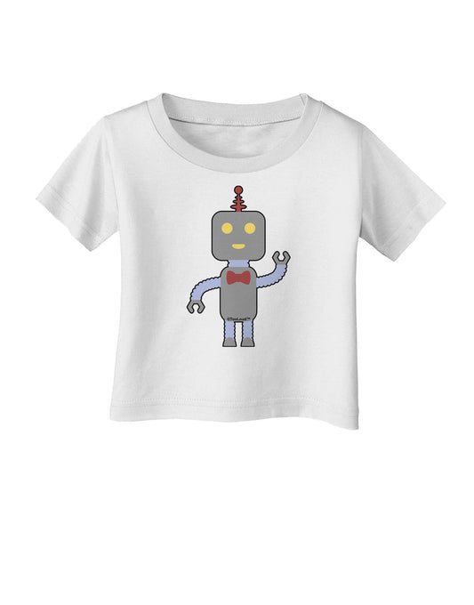 Cute Robot Male Infant T-Shirt-Infant T-Shirt-TooLoud-White-06-Months-Davson Sales