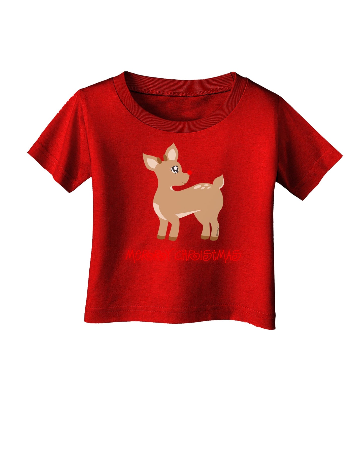 Cute Rudolph the Reindeer - Merry Christmas Infant T-Shirt Dark by TooLoud-Infant T-Shirt-TooLoud-Clover-Green-06-Months-Davson Sales